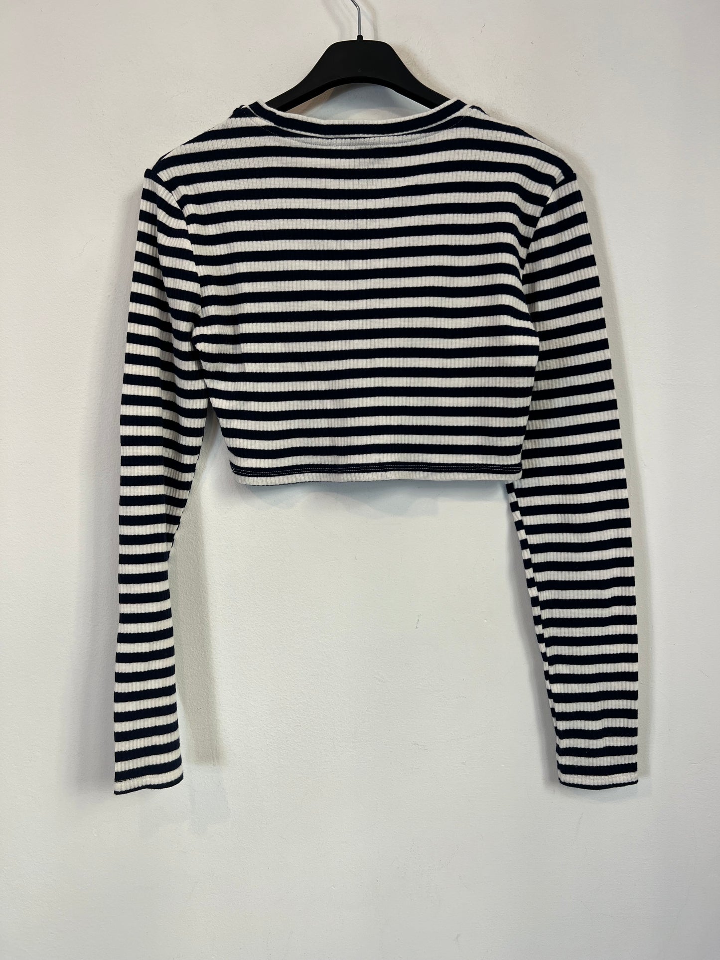 ZARA. Top rayas textura T.s