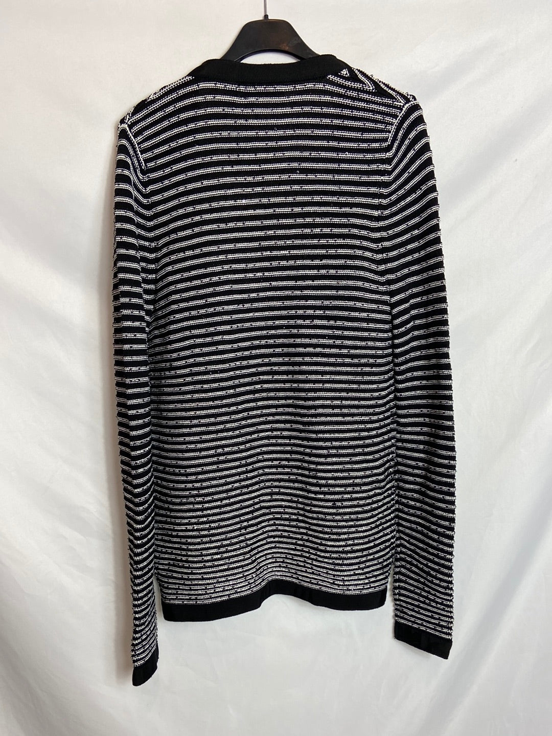 PEDRO DEL HIERRO. Striped mini-sequin jacket TL