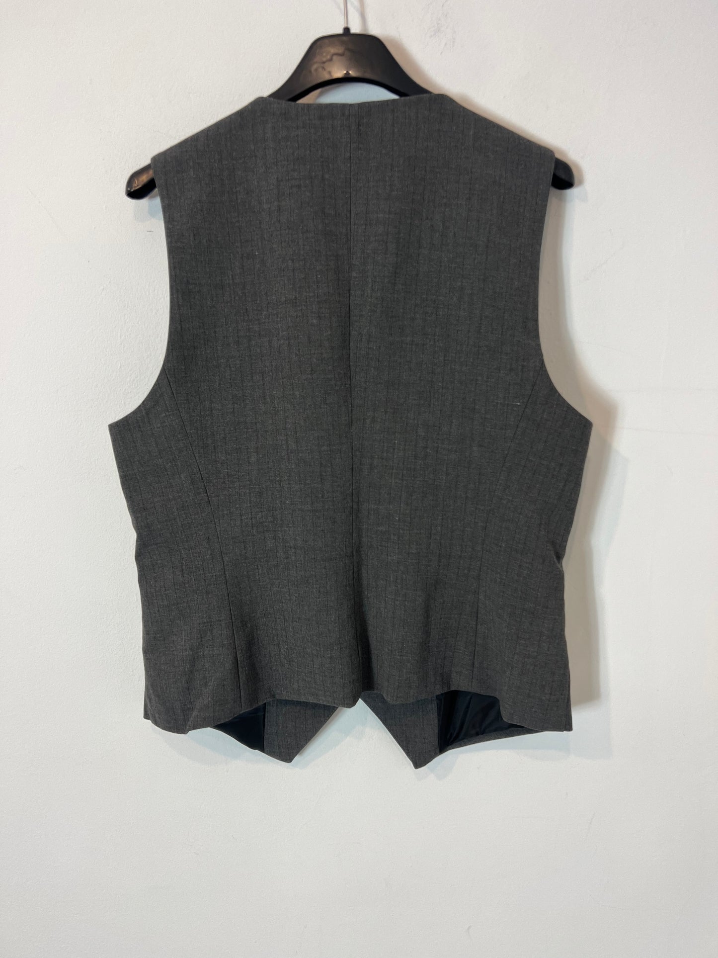 ZARA. Chaleco gris rayas T.m