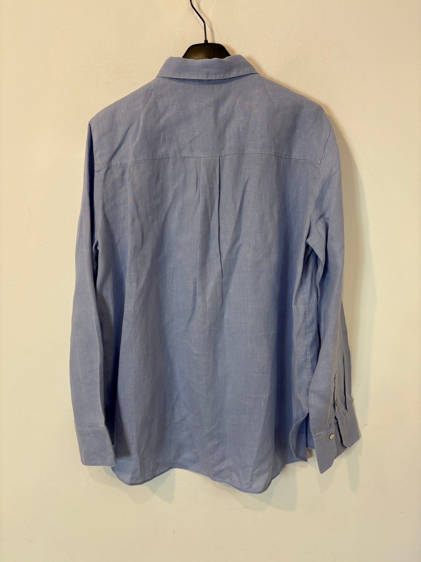 MASSIMO DUTTI. camisa azul lino