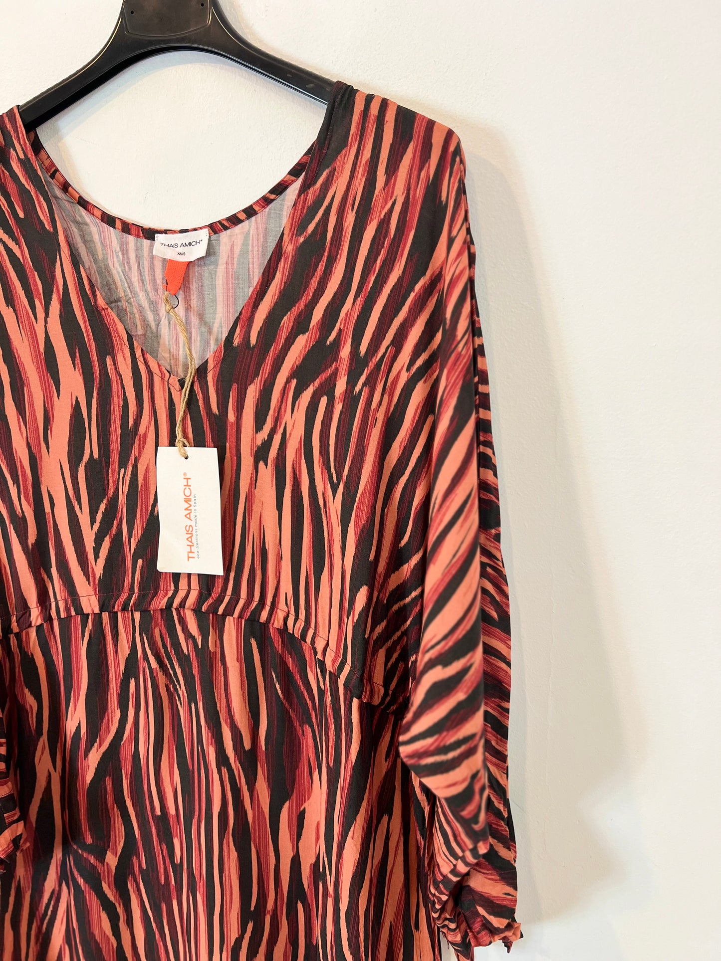 THAIS AMICH. Vestido largo estampado T.xs\s