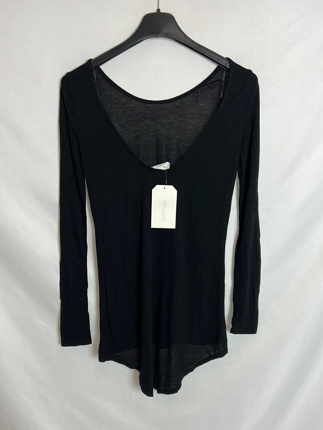 ZARA. Black top with low back. TS