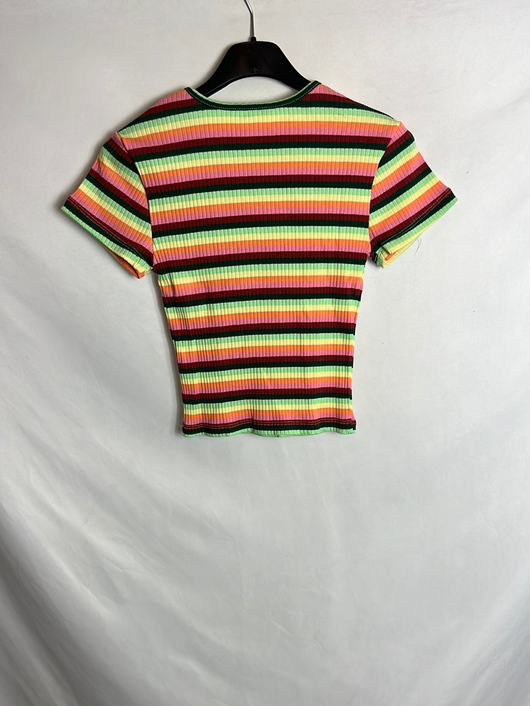 HIGH SPIRITS. Top rayas canalé T.xs