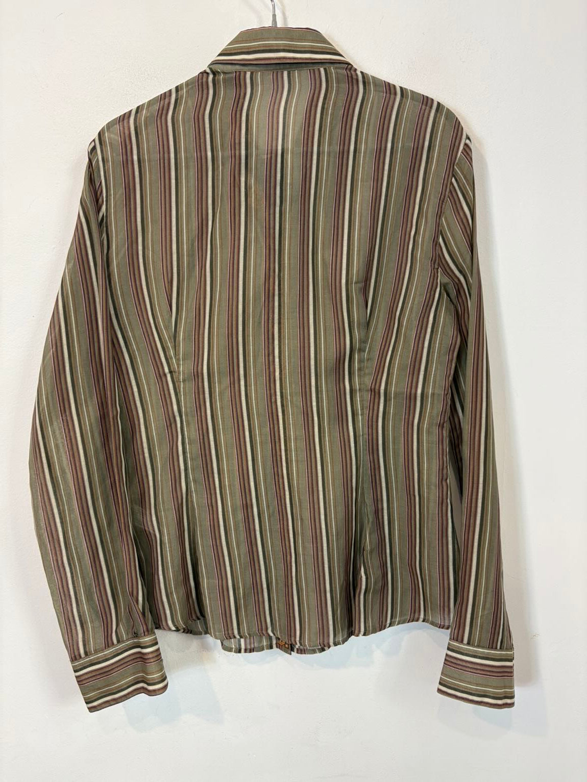 MASSIMO DUTTI. Blusa rayas con seda