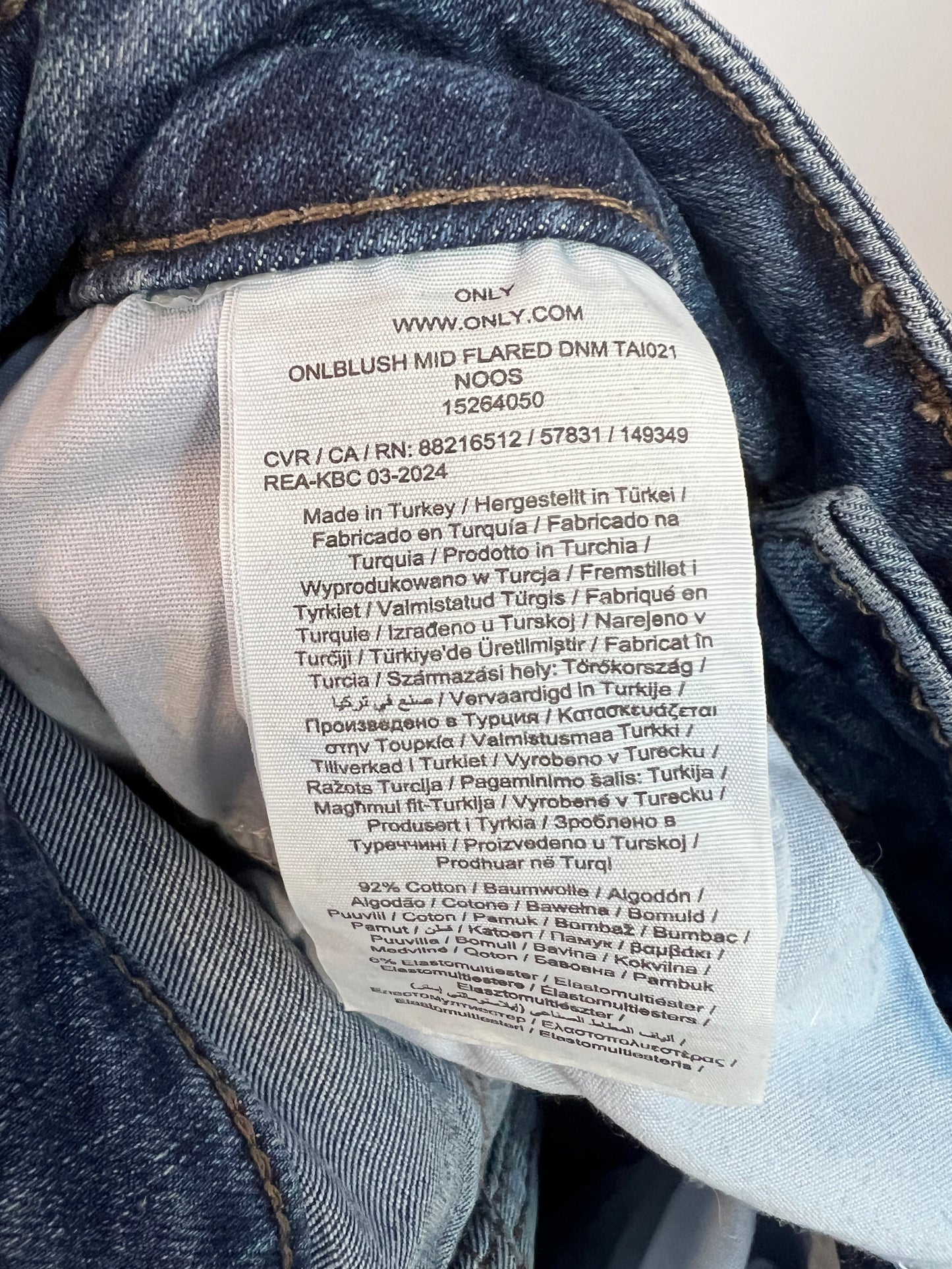 ONLY. Flared denim trousers size 32