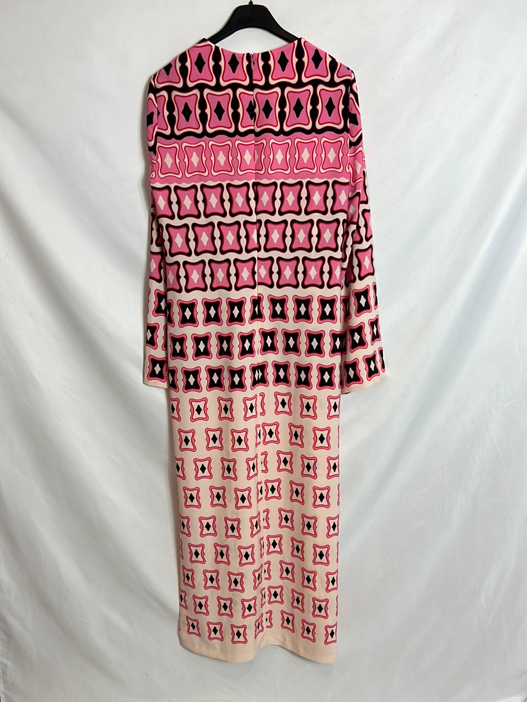 ZARA. Printed midi dress with tights. T.S.