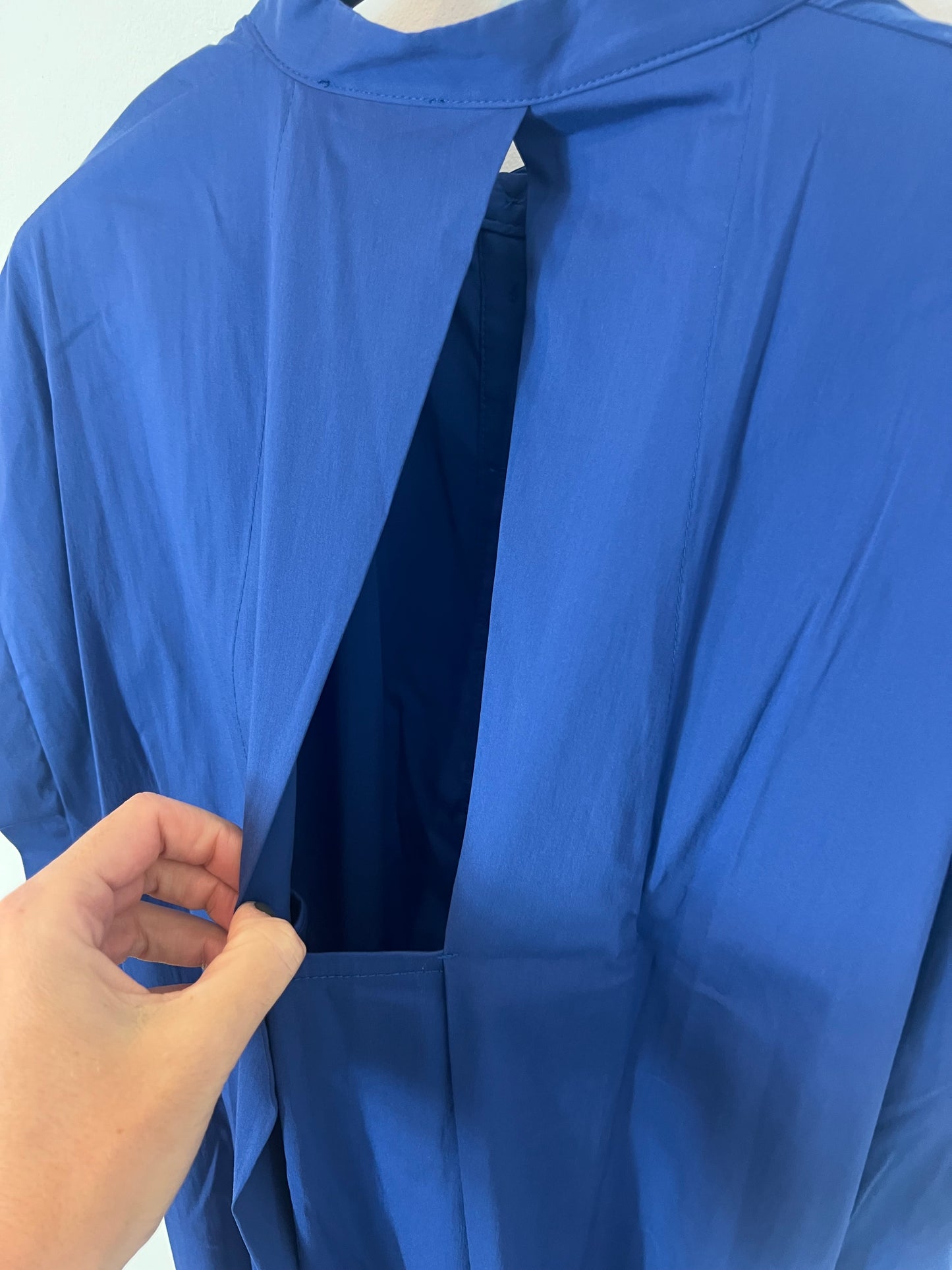 DIXIE. Vestido fluido azul T.s (M)