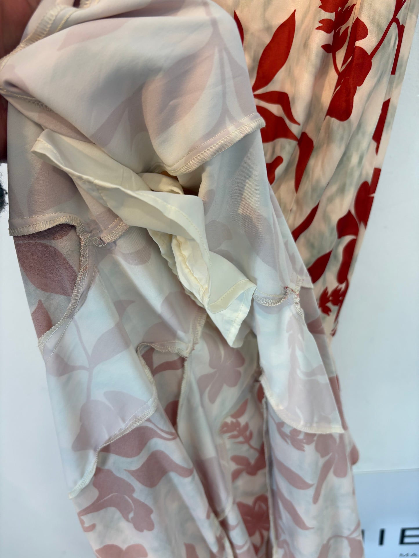 PEPPERMAYO. Vestido largo palabra de honor estampado