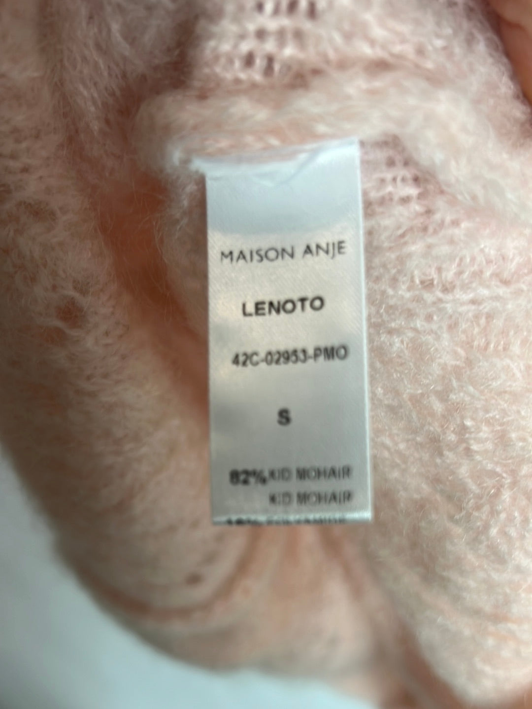 MAISON ANJE. Chaleco rosa lana. T S