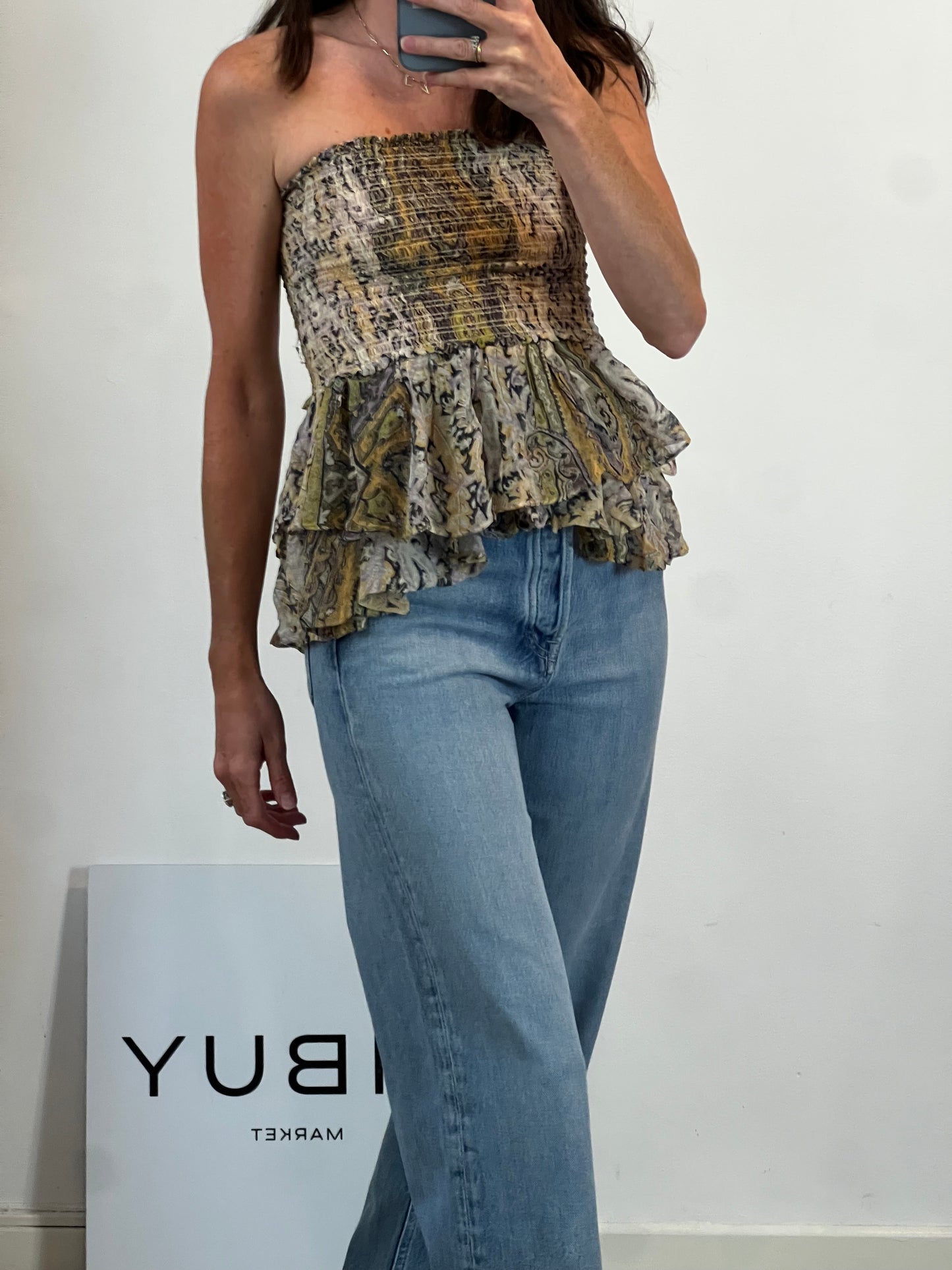 ISABEL MARANT. Printed ruffled skirt/top. Size 38 (Tara)