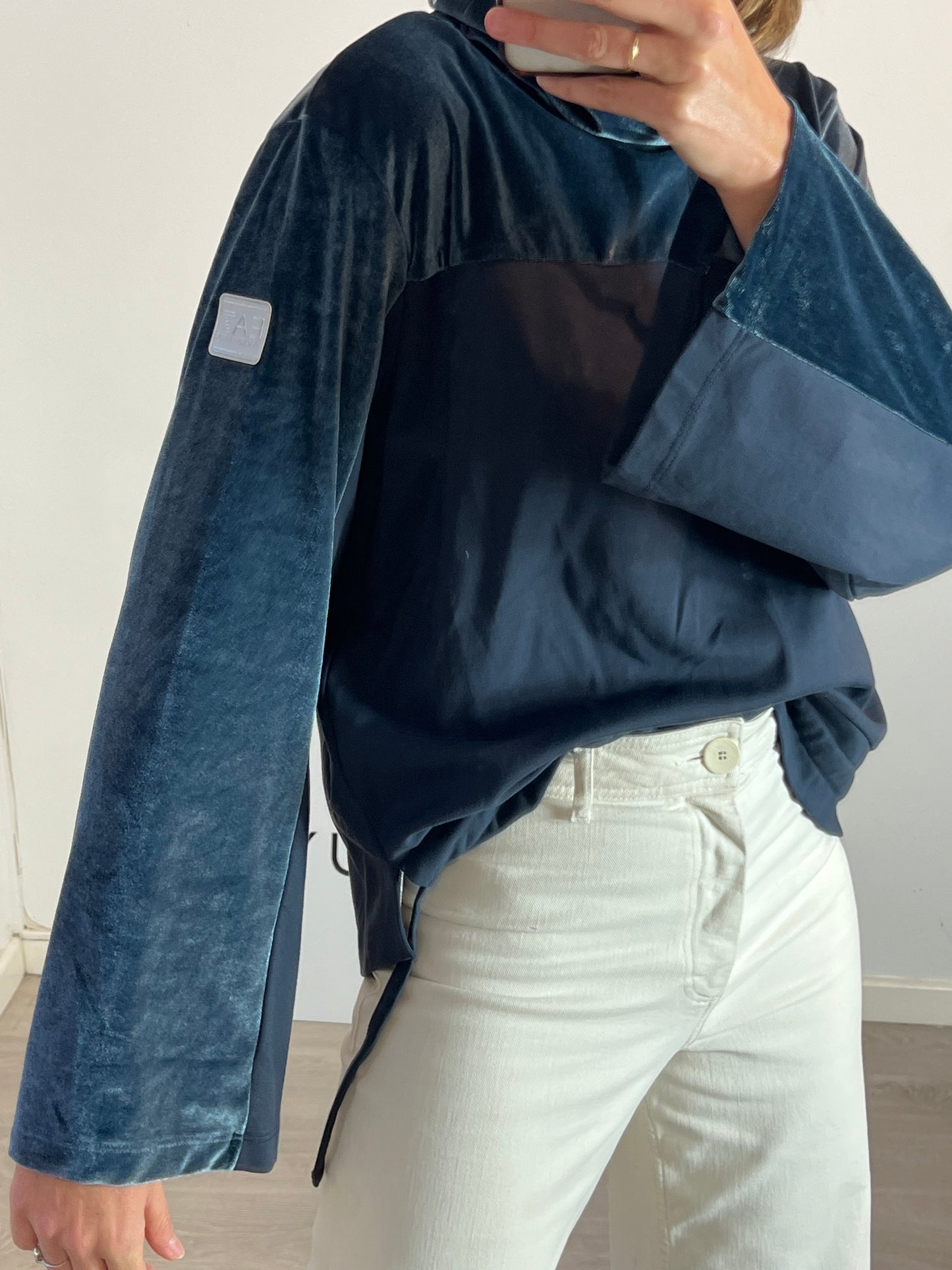 EMPORIO ARMANI. Double-textured sweatshirt TM