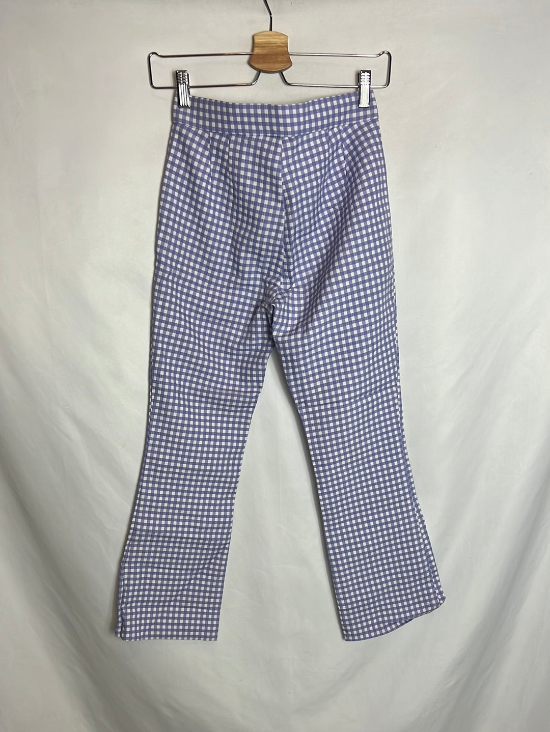 ZARA. Pantalón cropped vichy . T XS