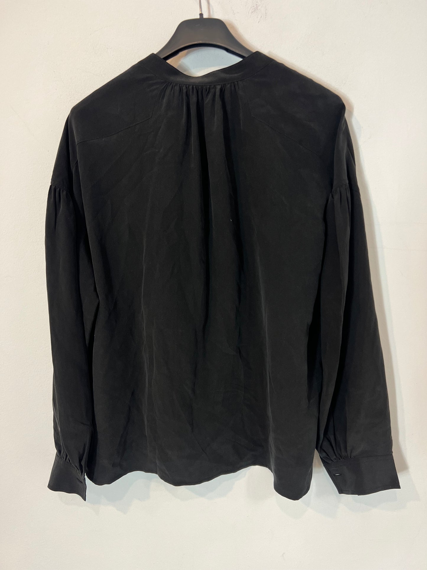 VINCE. Black fluid silk blouse T.xs