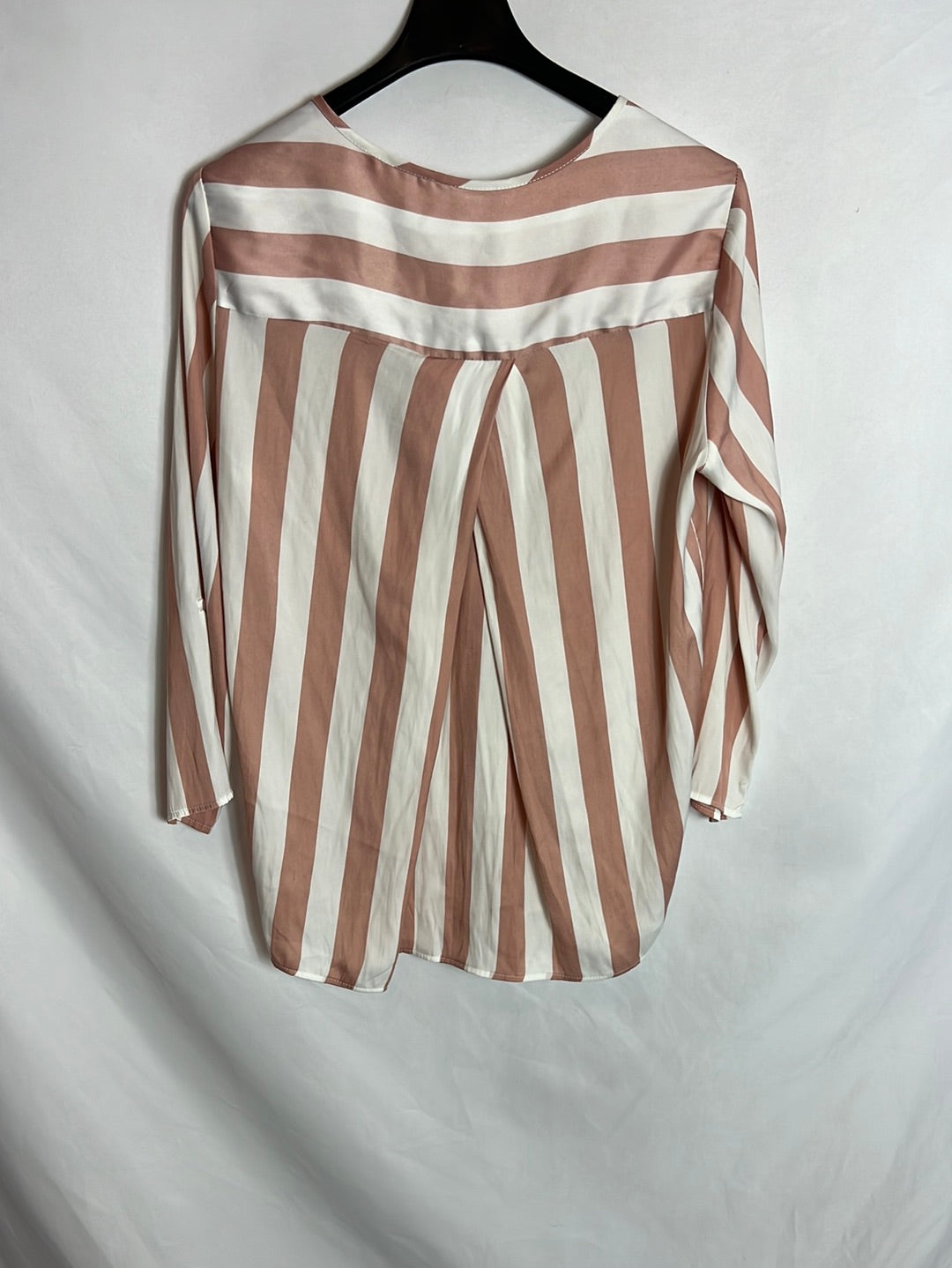 STRADIVARIUS. Blusa rayas rosas y blancas. T S