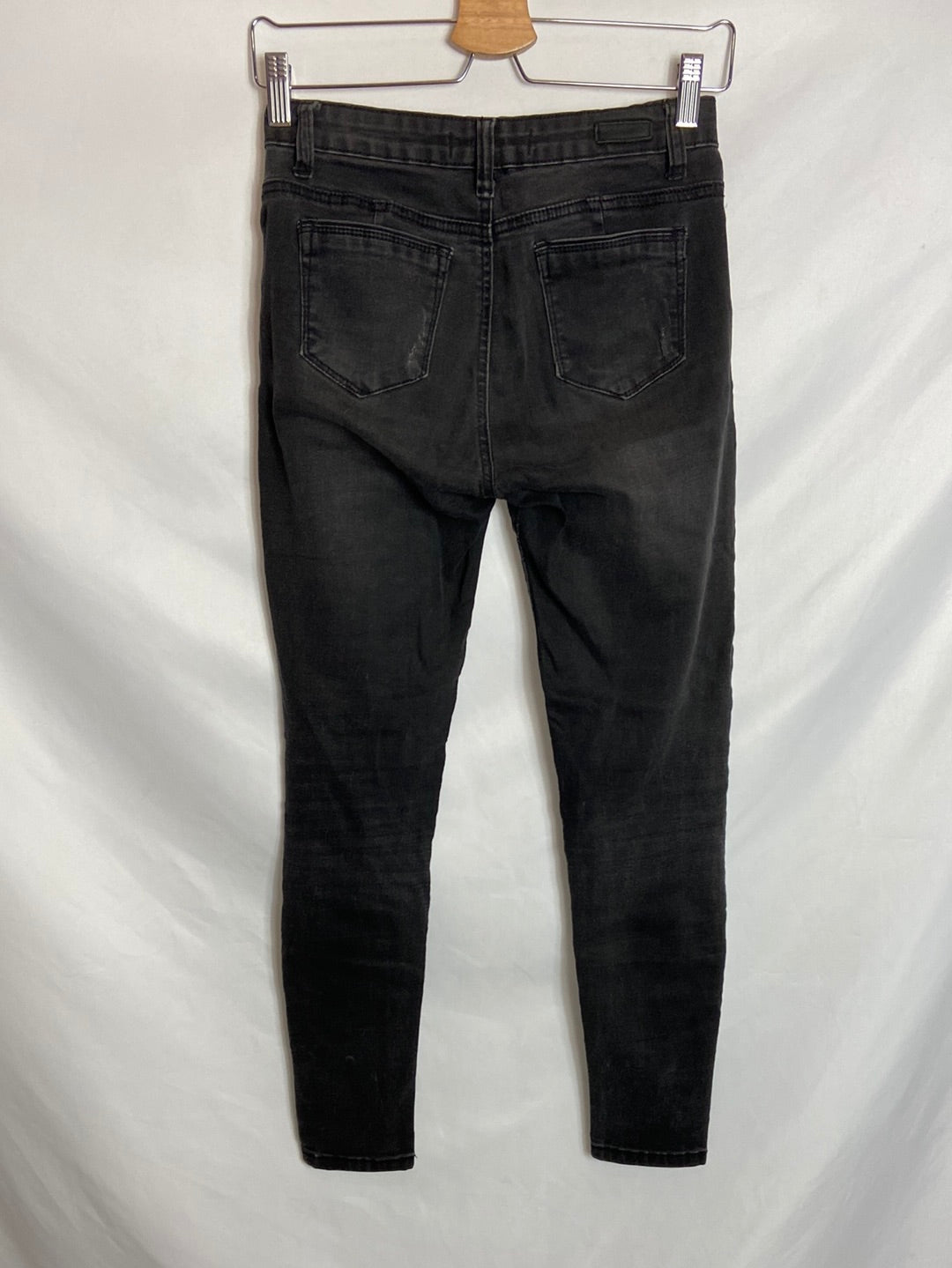 MOST WANTED. Black distressed skinny trousers S.3