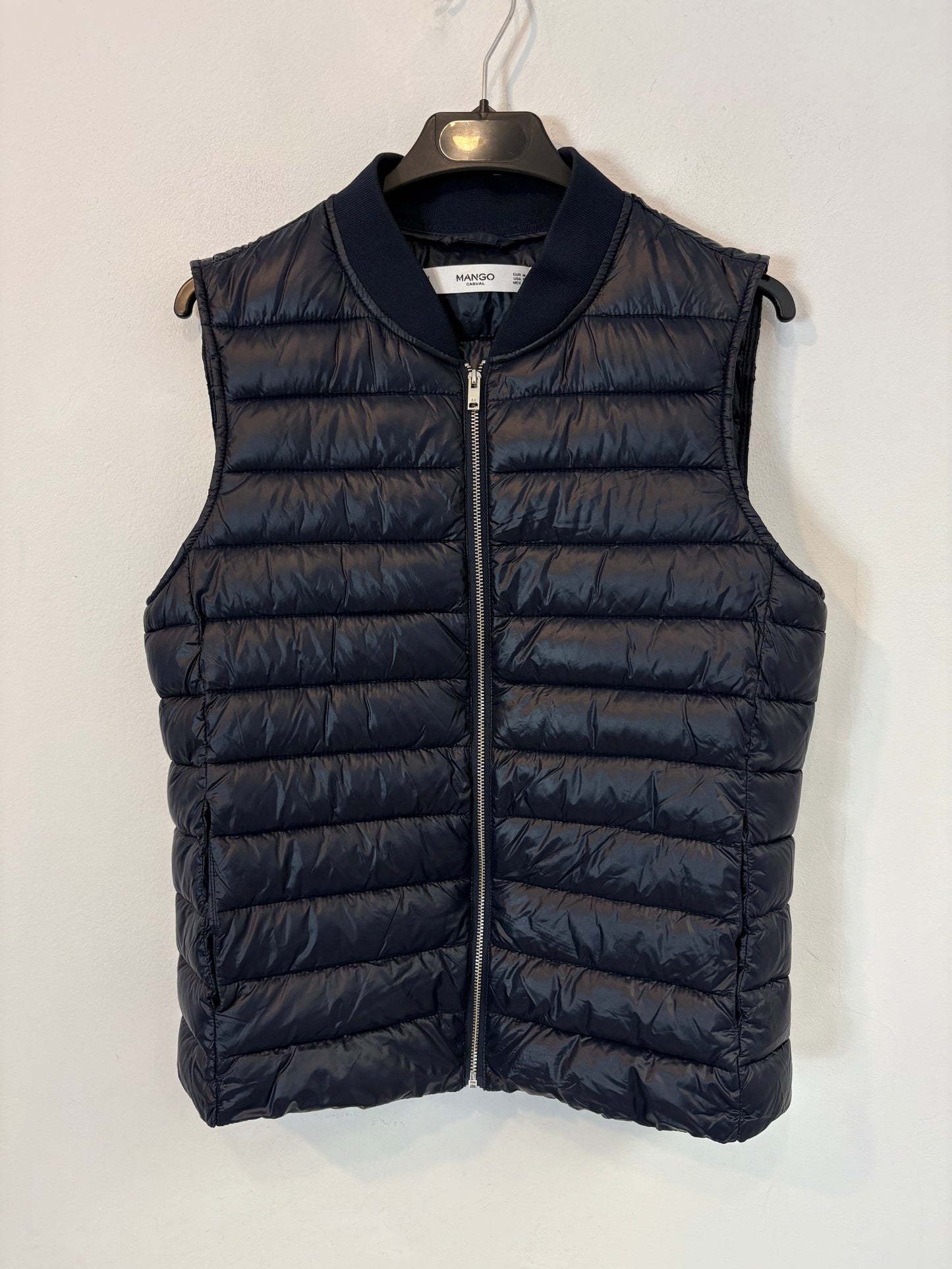 MANGO .Plumas sin mangas azul