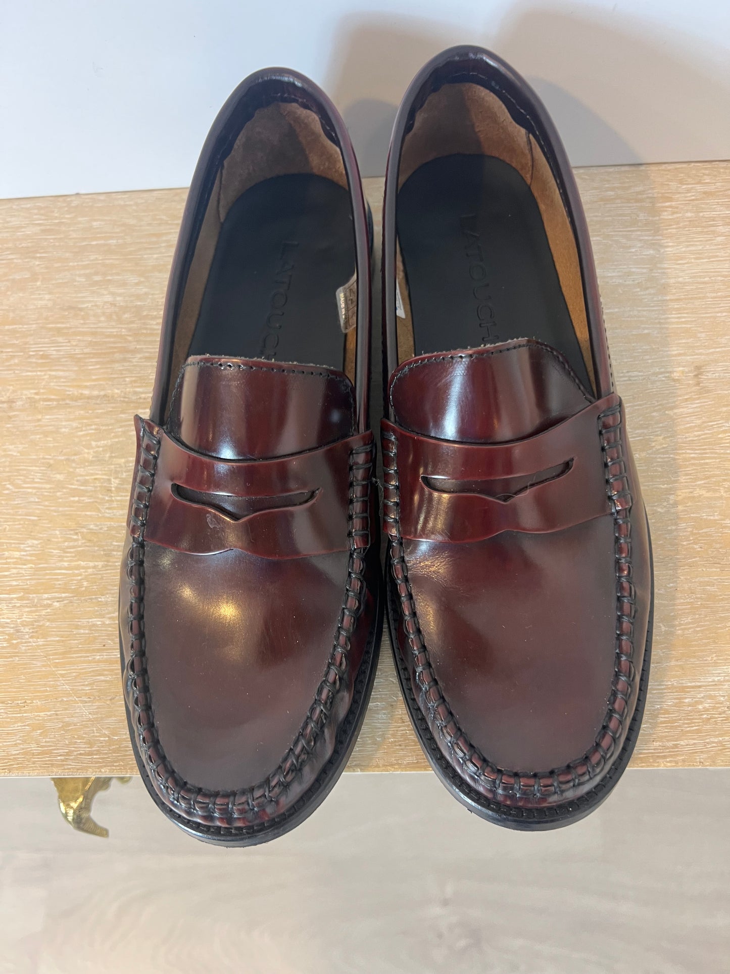 LATOUCHE. Mocasín burdeos piel. T 38