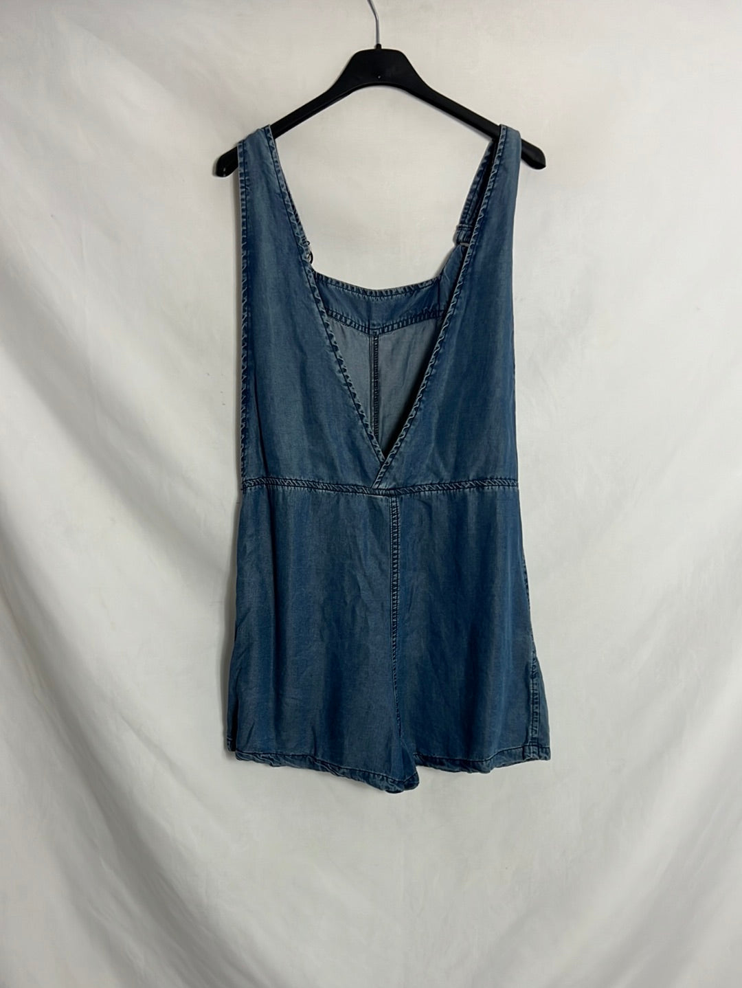 MANGO. Mono corto vaquero fluido. T M