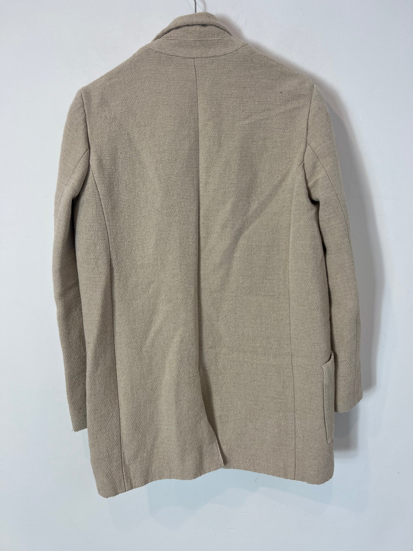 ZARA. Chaqueta beige textura T S