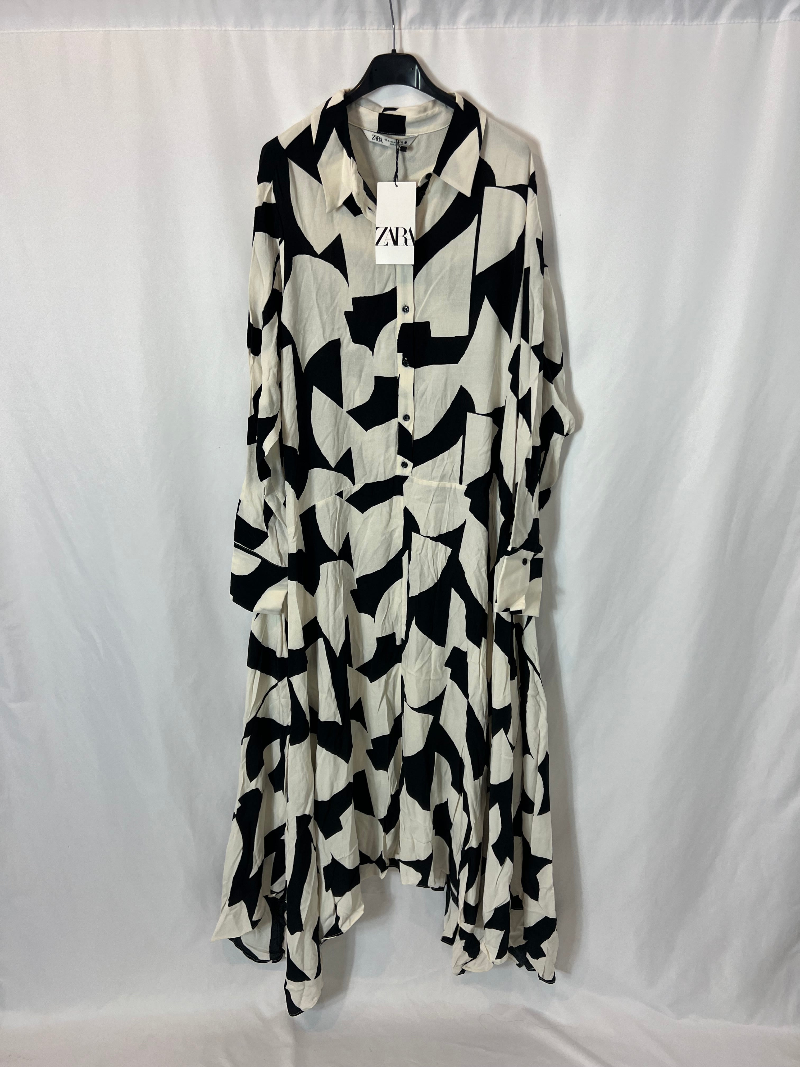 ZARA. Long two-tone shirt dress. Size XL – Hibuy market