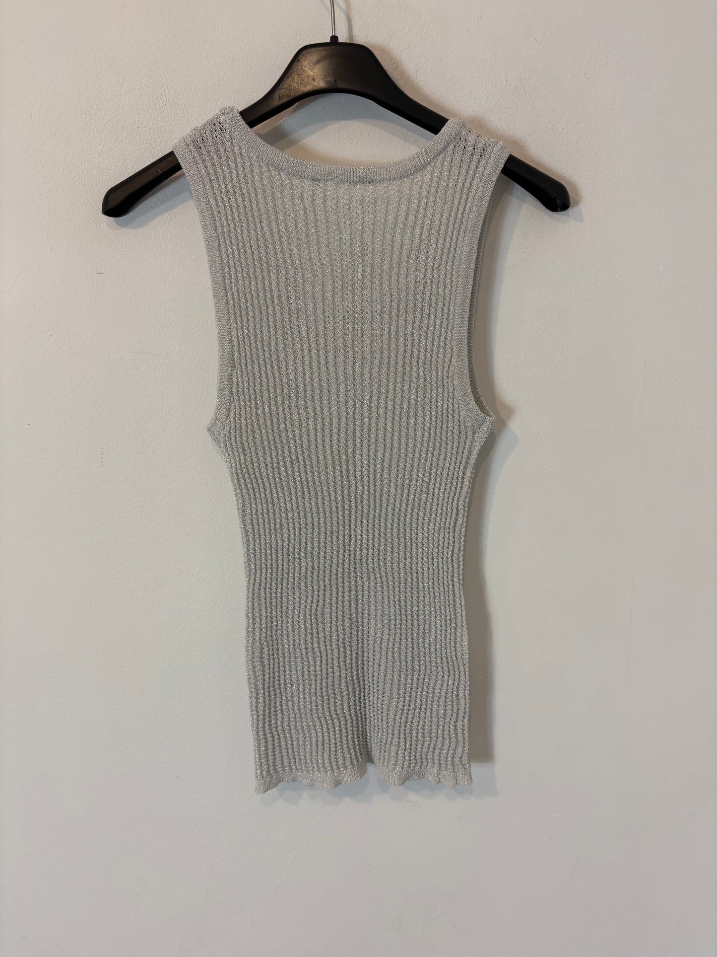 OTHERS. Grey thread and bead top Tu(xs)