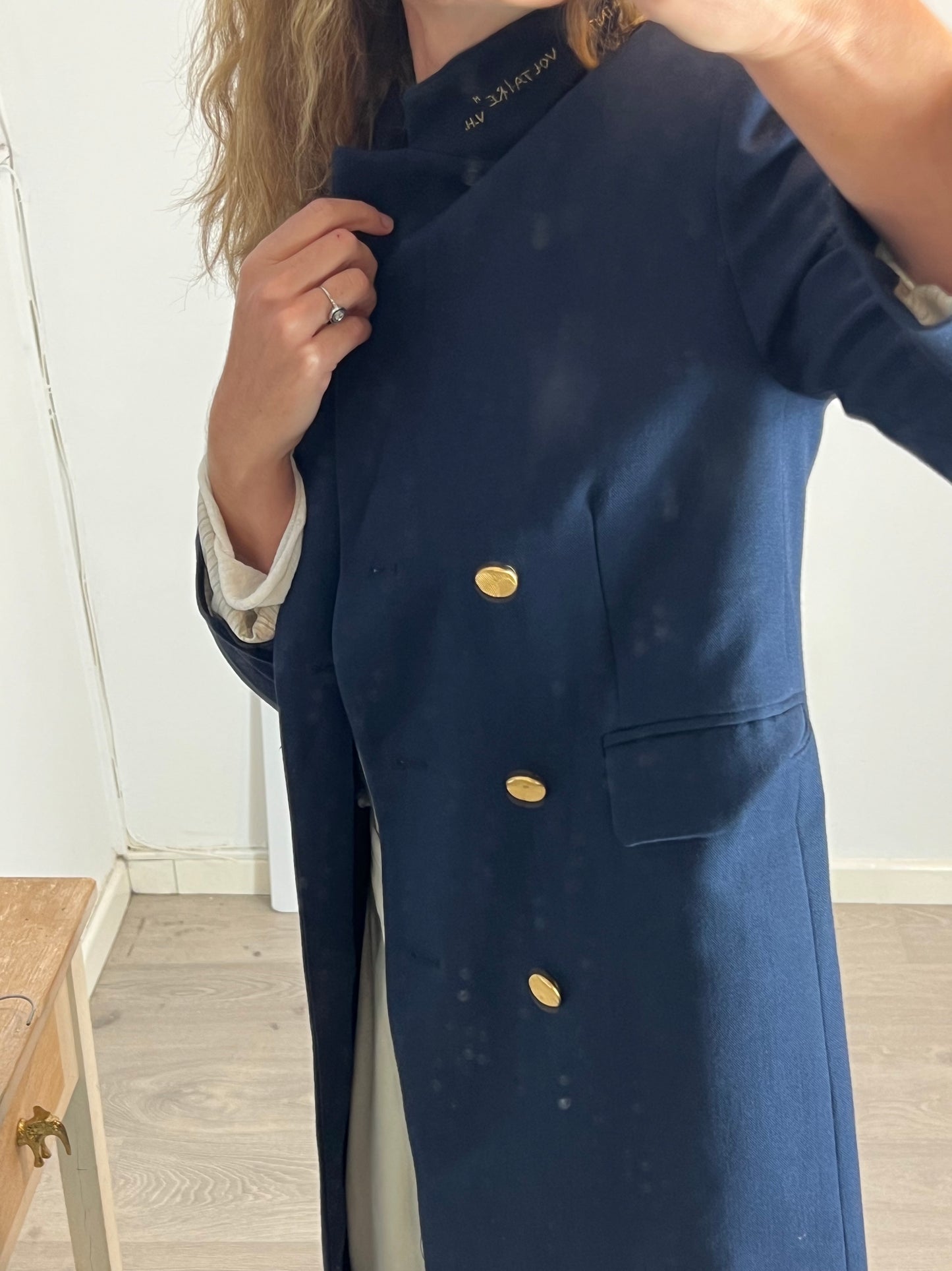 ZADIG&VOLTAIRE. Long blue wool coat. T.S.