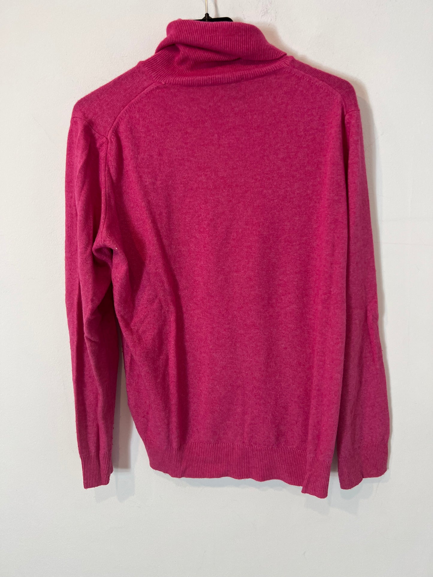 BLUNDELL. Jersey rosa cuello alto cashmere y seda. T S