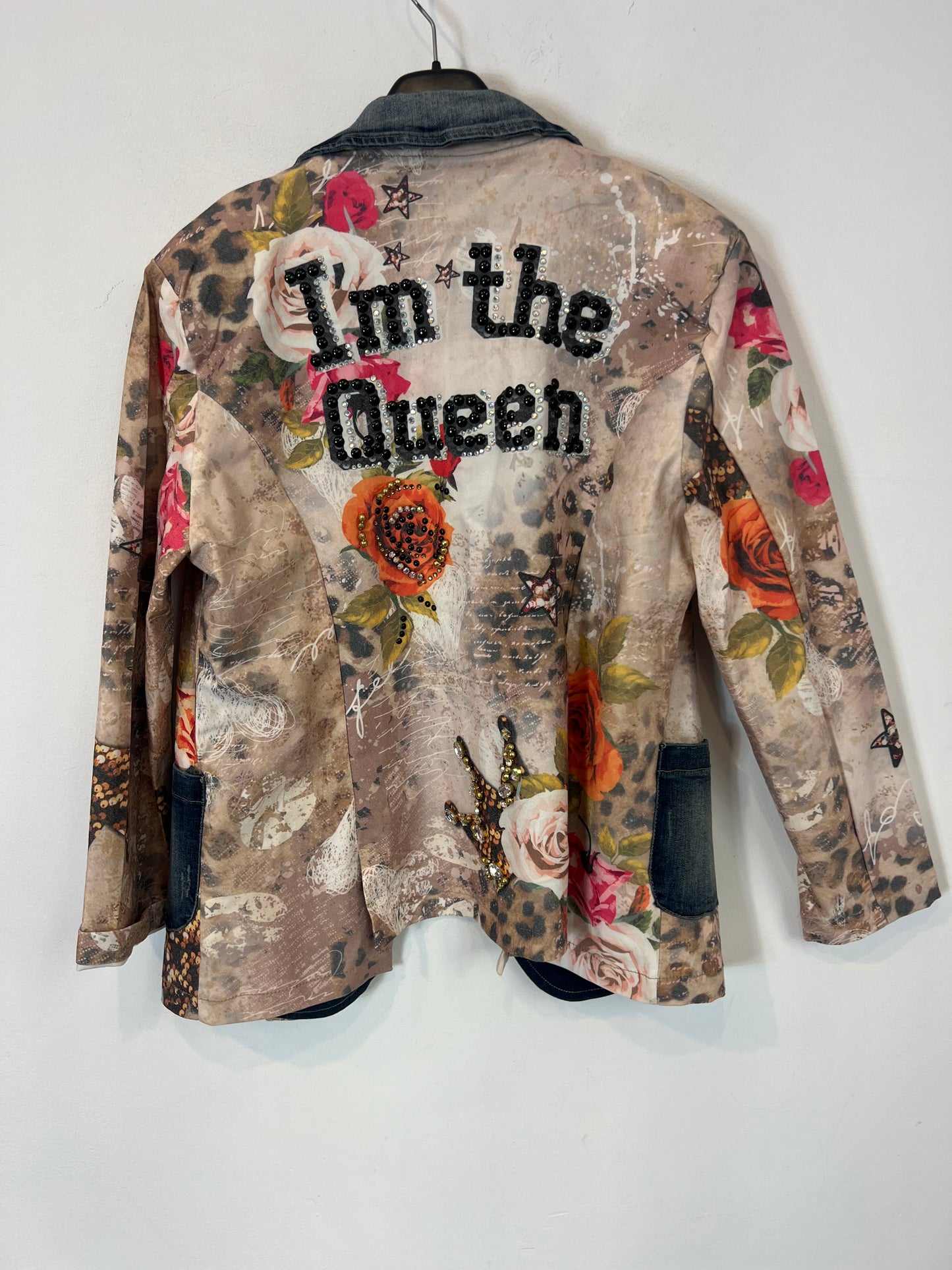 NICE ISTANBUL. Printed texture blazer. T XL(M)