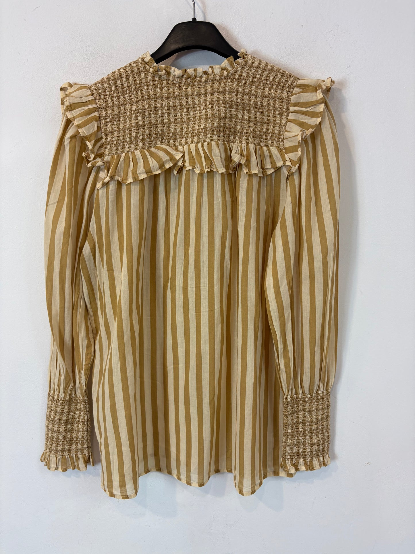 SOPHIE & LUCIE. Blusa rayas y nido de abeja