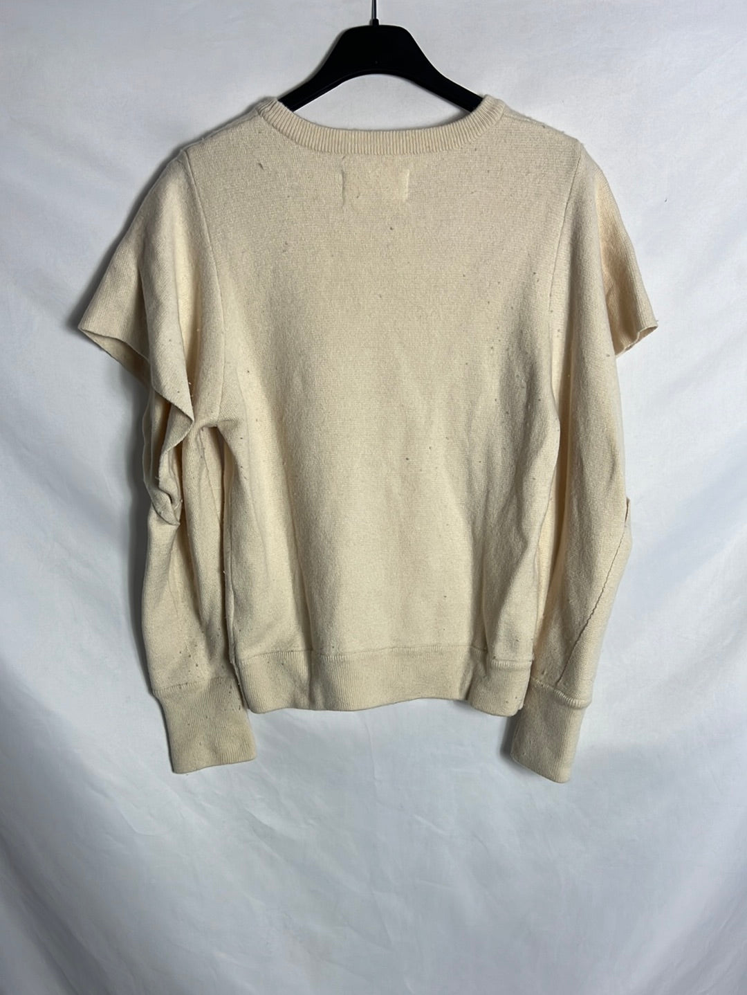 BA&SH. Jersey lana beige detalle mangas. T2 (M) (Tara)