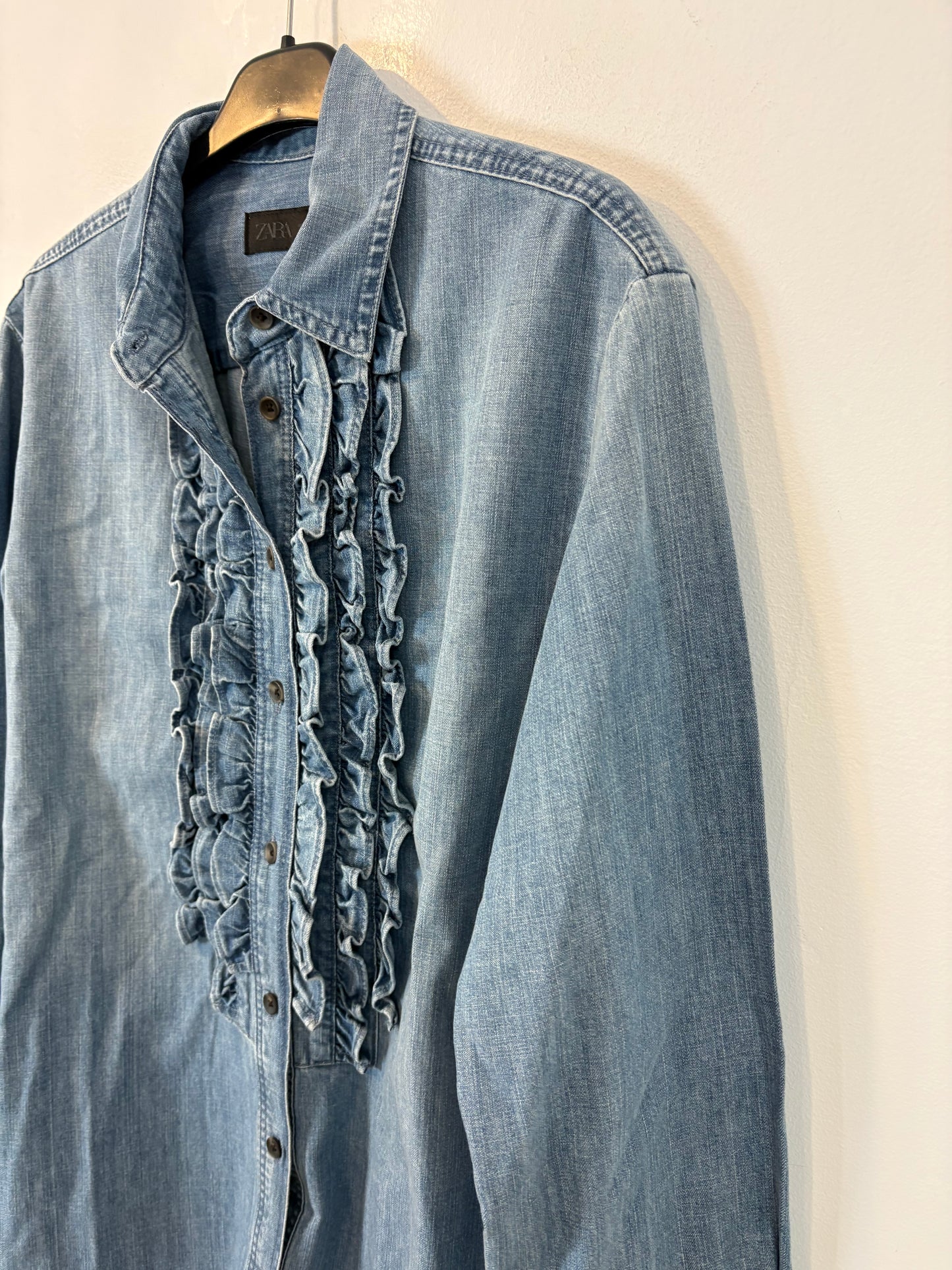 ZARA. Body negro abalorios