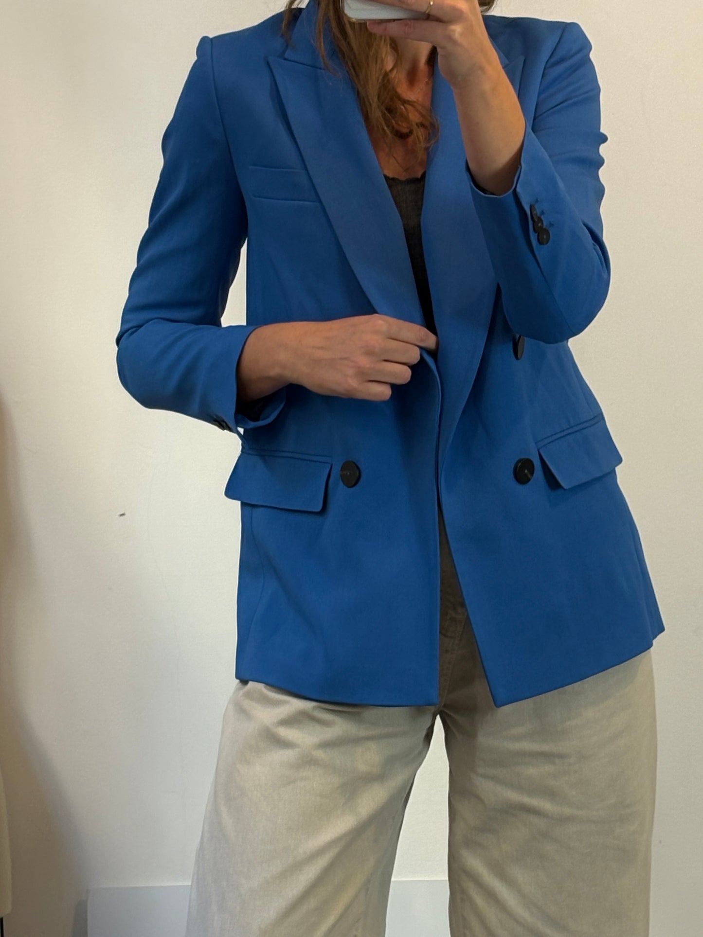 MASSIMO DUTTI. Blazer azul klein