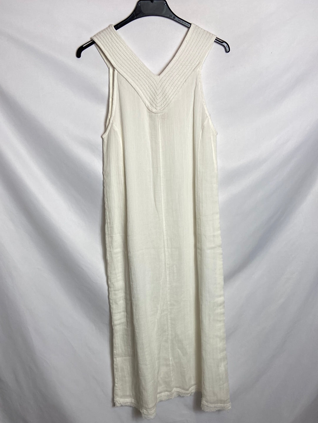 NICOLI. Vestido blanco algodón T.S