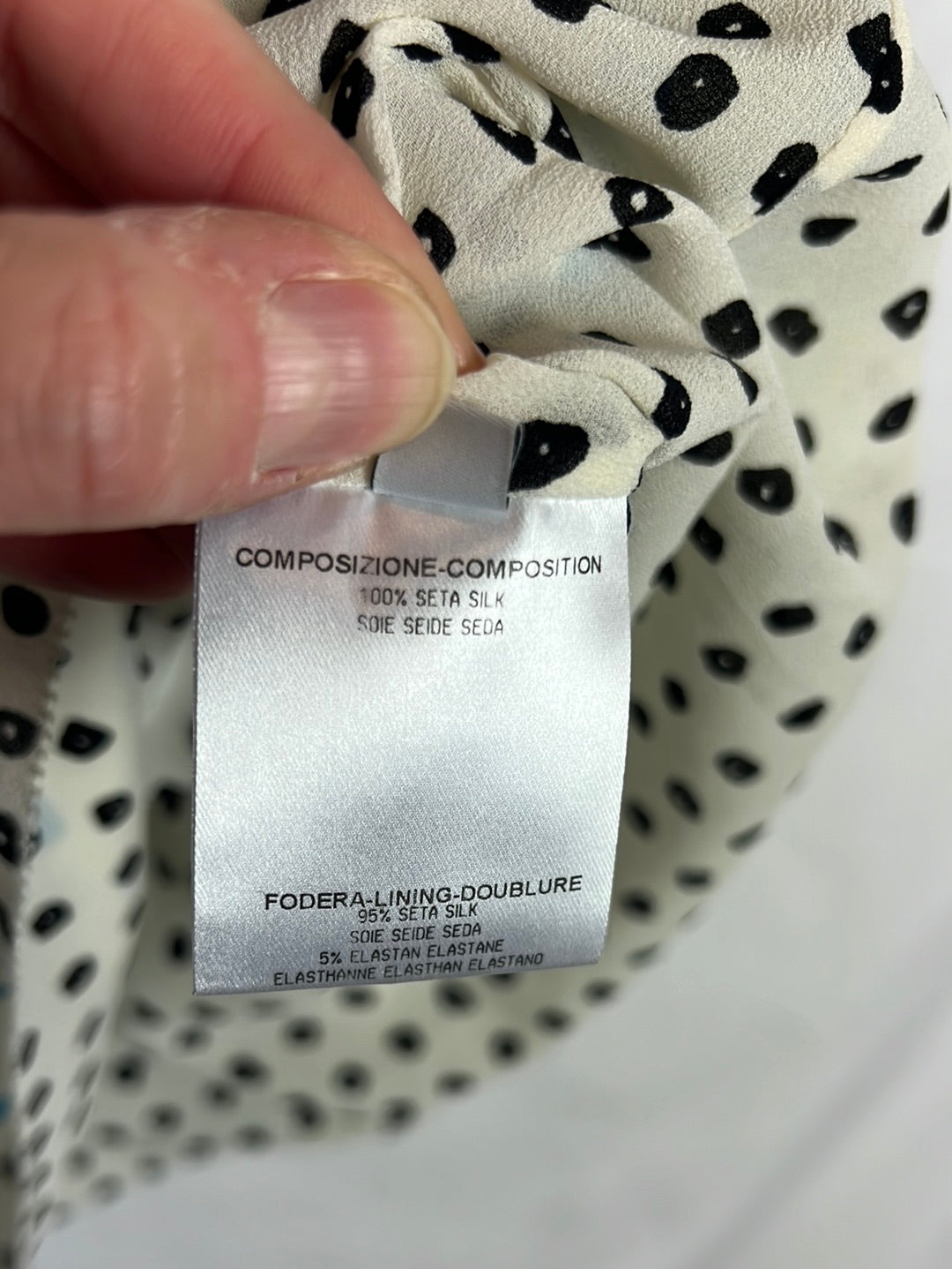 BALENCIAGA. Top seda doble capa asimetrico . T 40