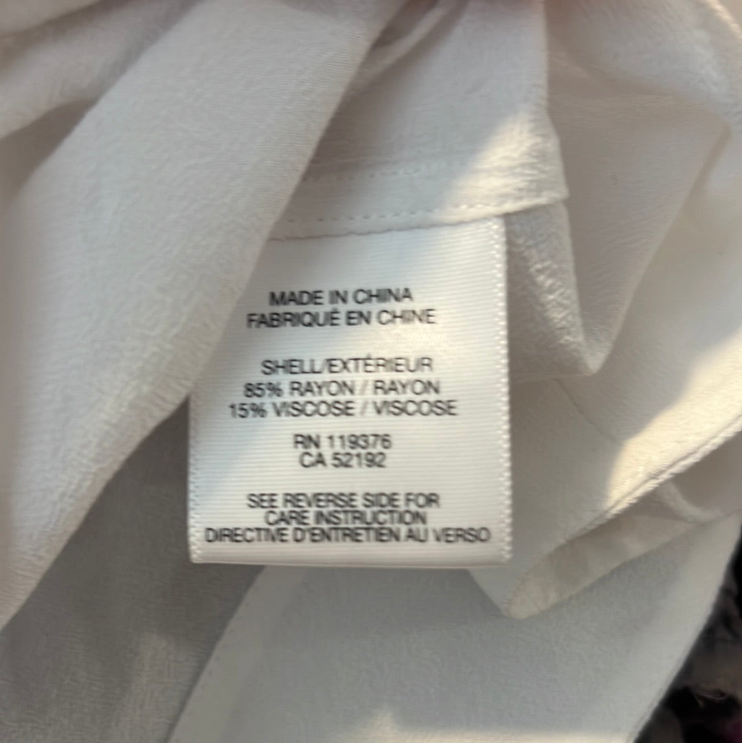 HELMUT LANG. Blusa blanca manga corta. T M