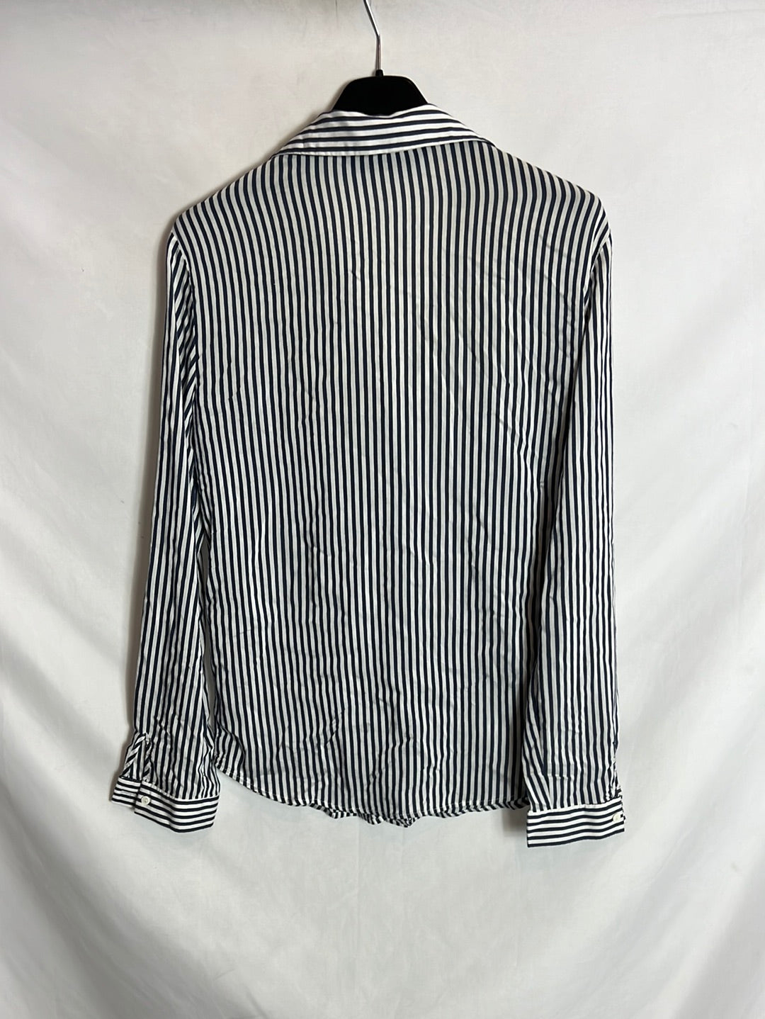 ZARA. Blusa rayas azul y blanco T.xs