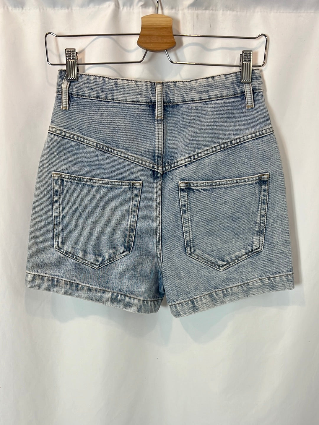 ISABEL MARANT. Worn effect denim shorts T.36