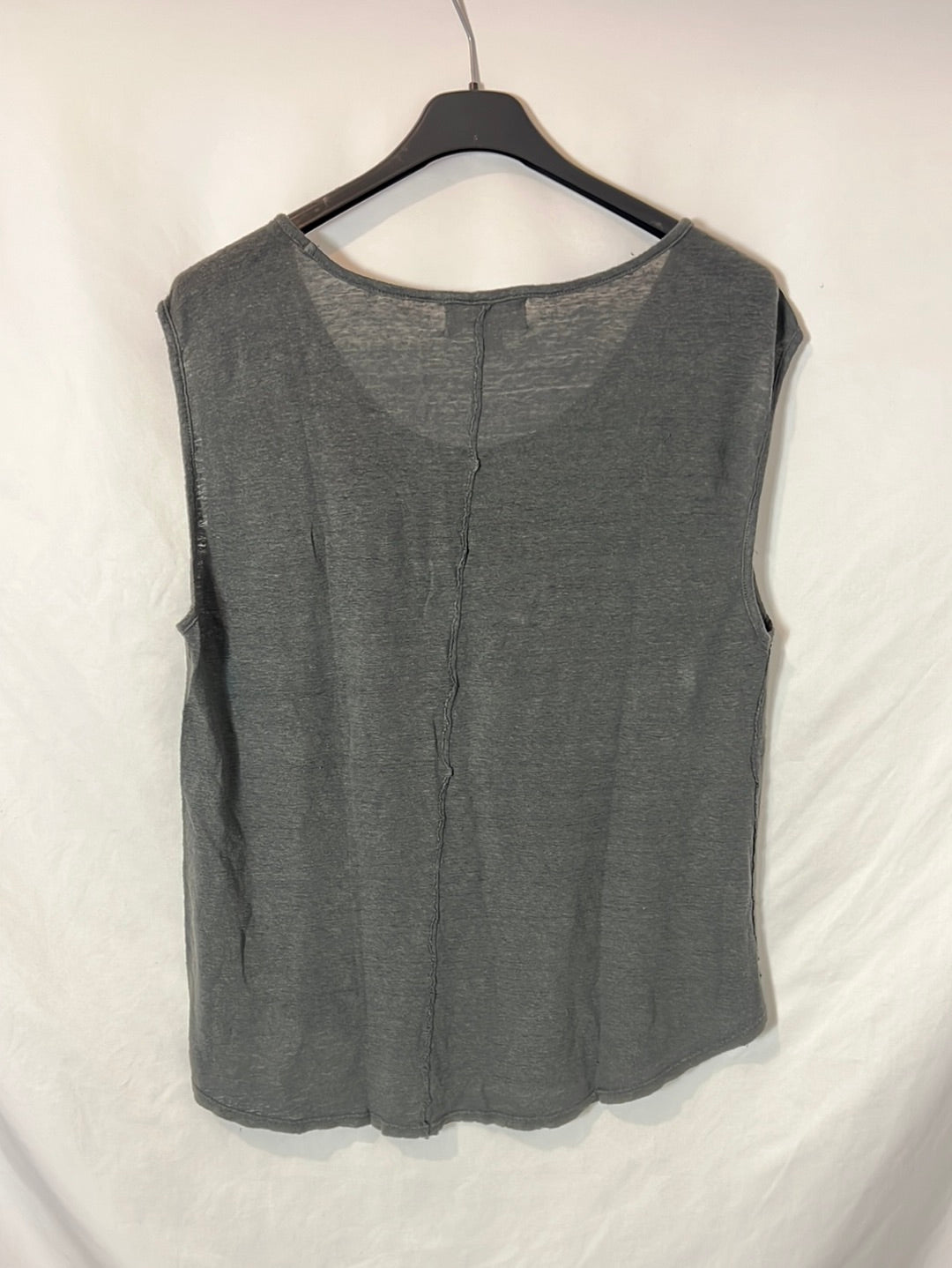 VELVET. Camiseta gris lino. T S