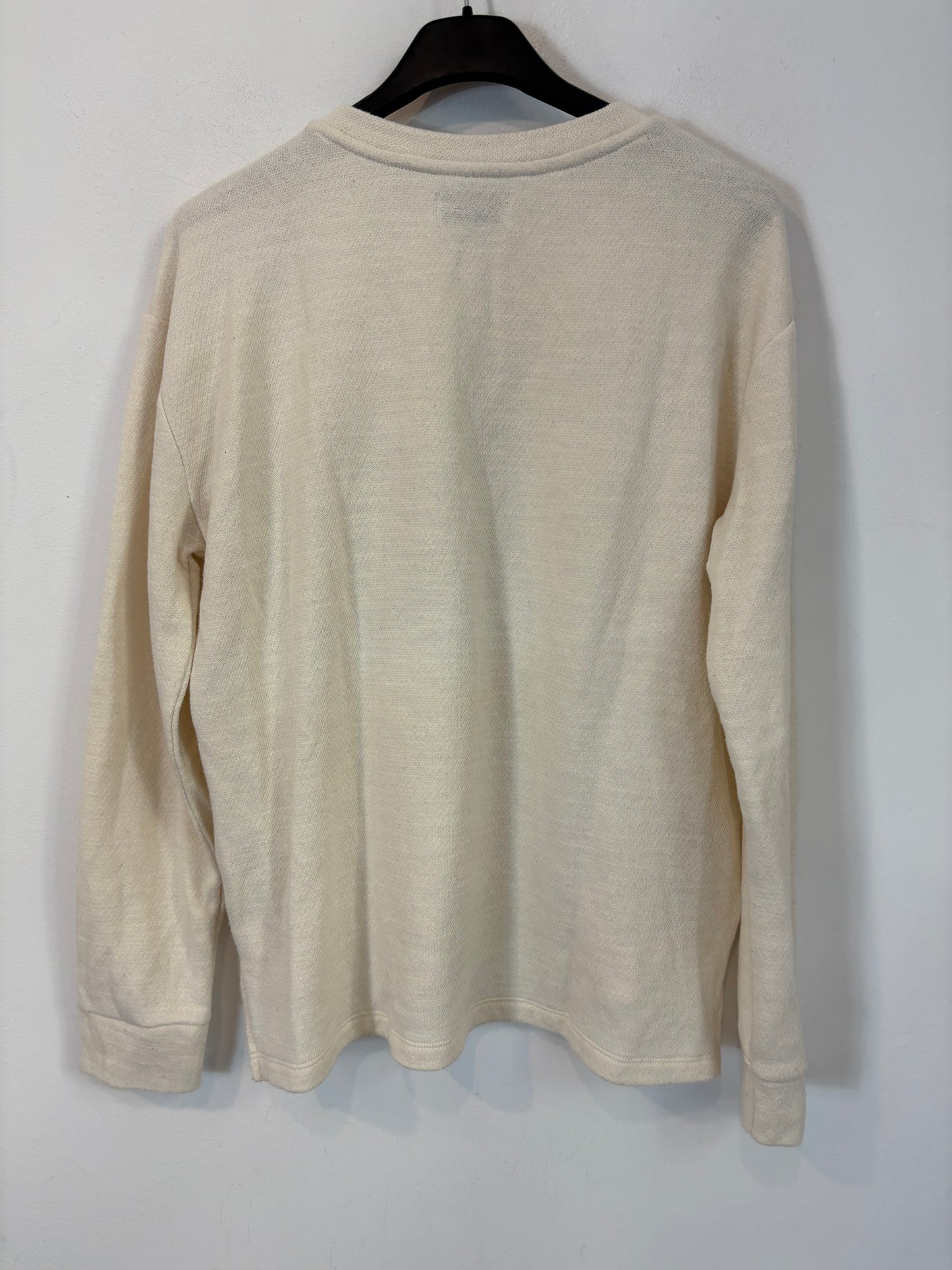 PULL&BEAR. Sudadera beige claro bolsillo. T S