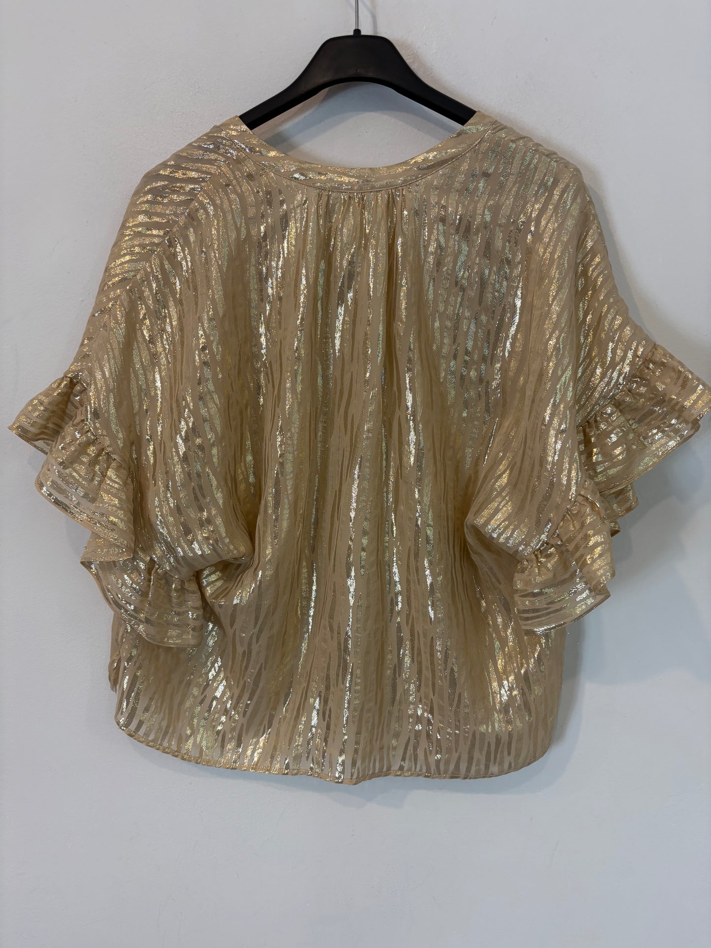 MASSCOB. Blusa seda dorada. XS