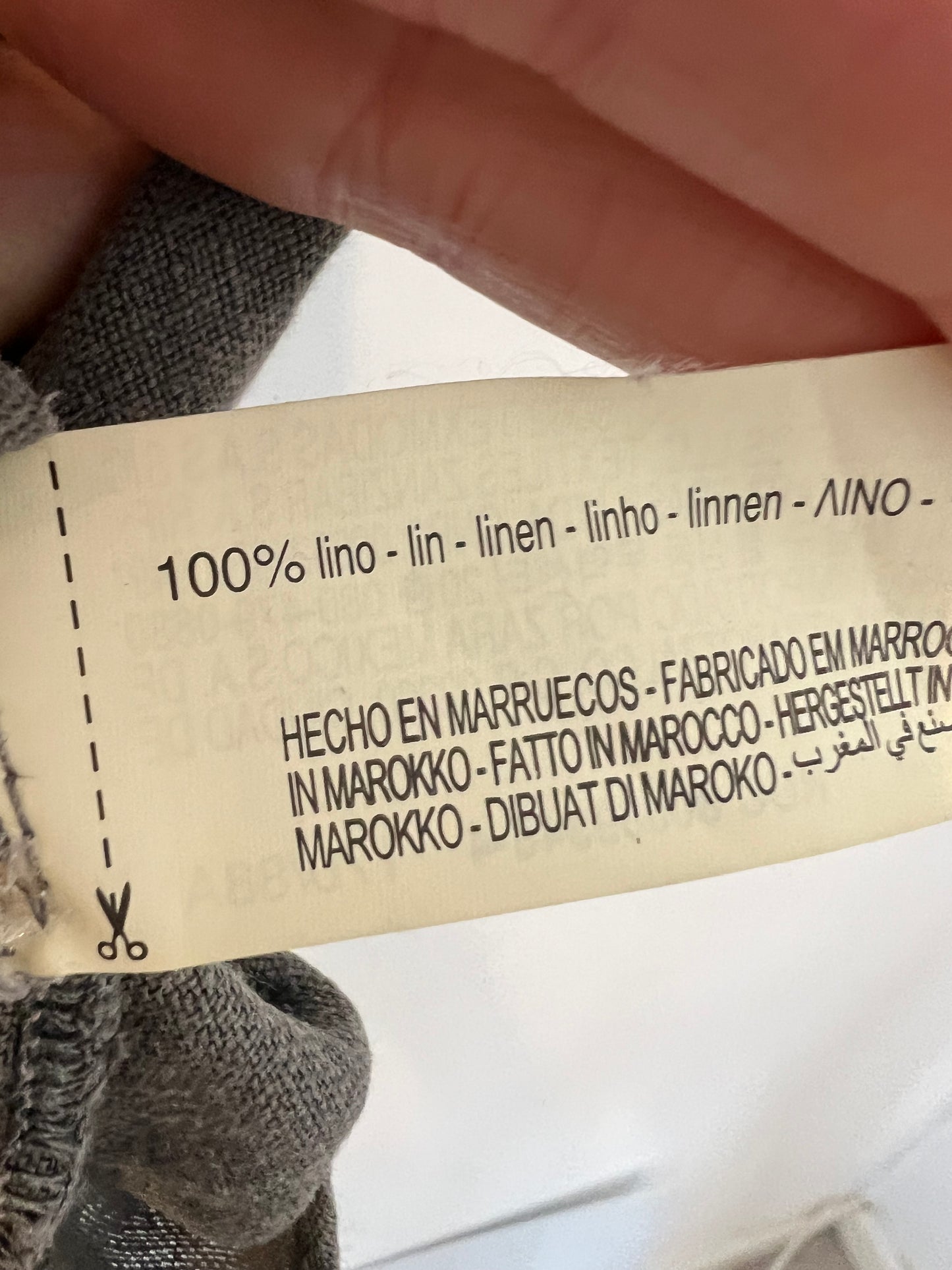 ZARA. Total look gris lino T.s/m