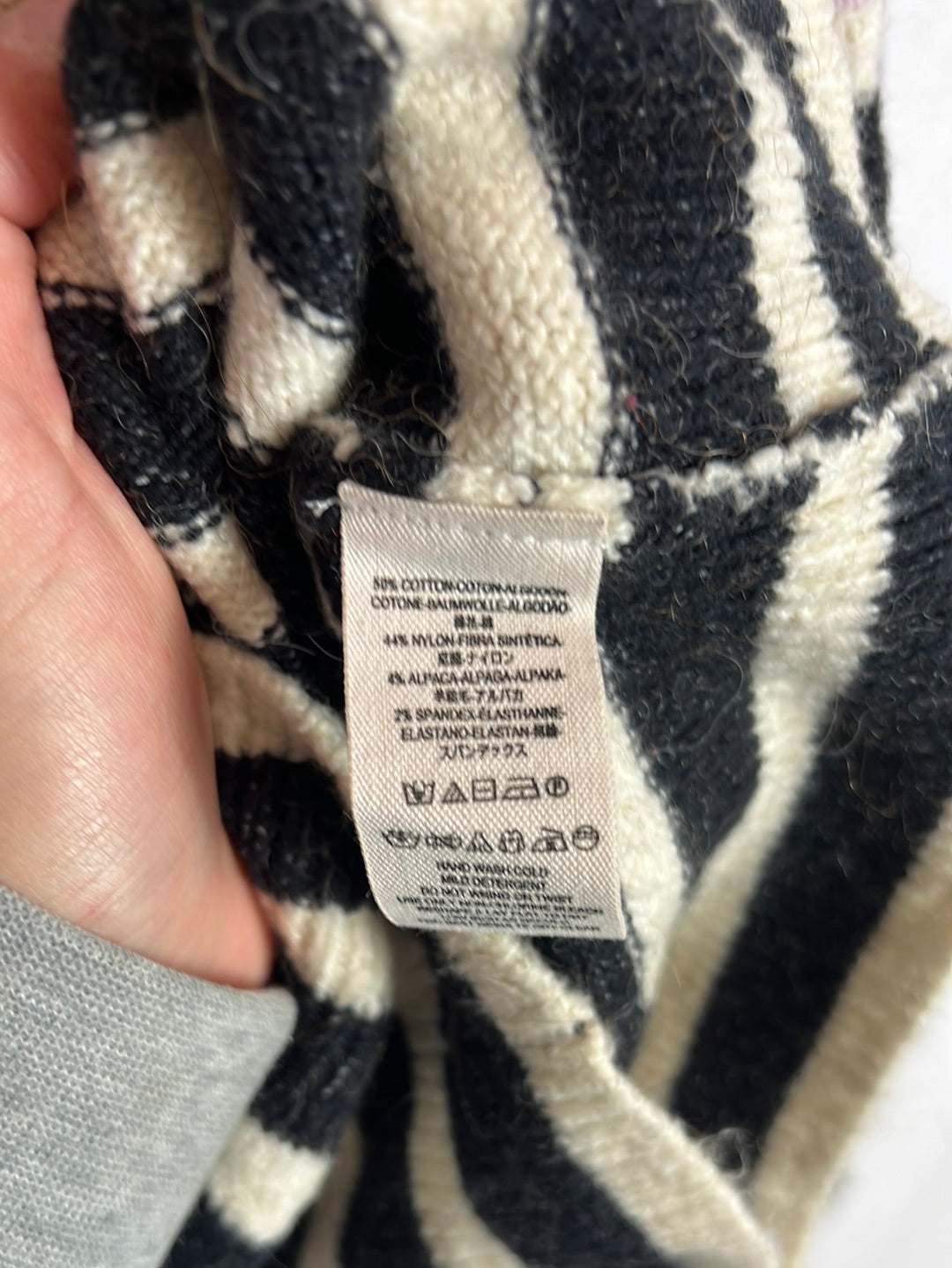 FREE PEOPLE. Jersey gris oscuro rayas. T XS