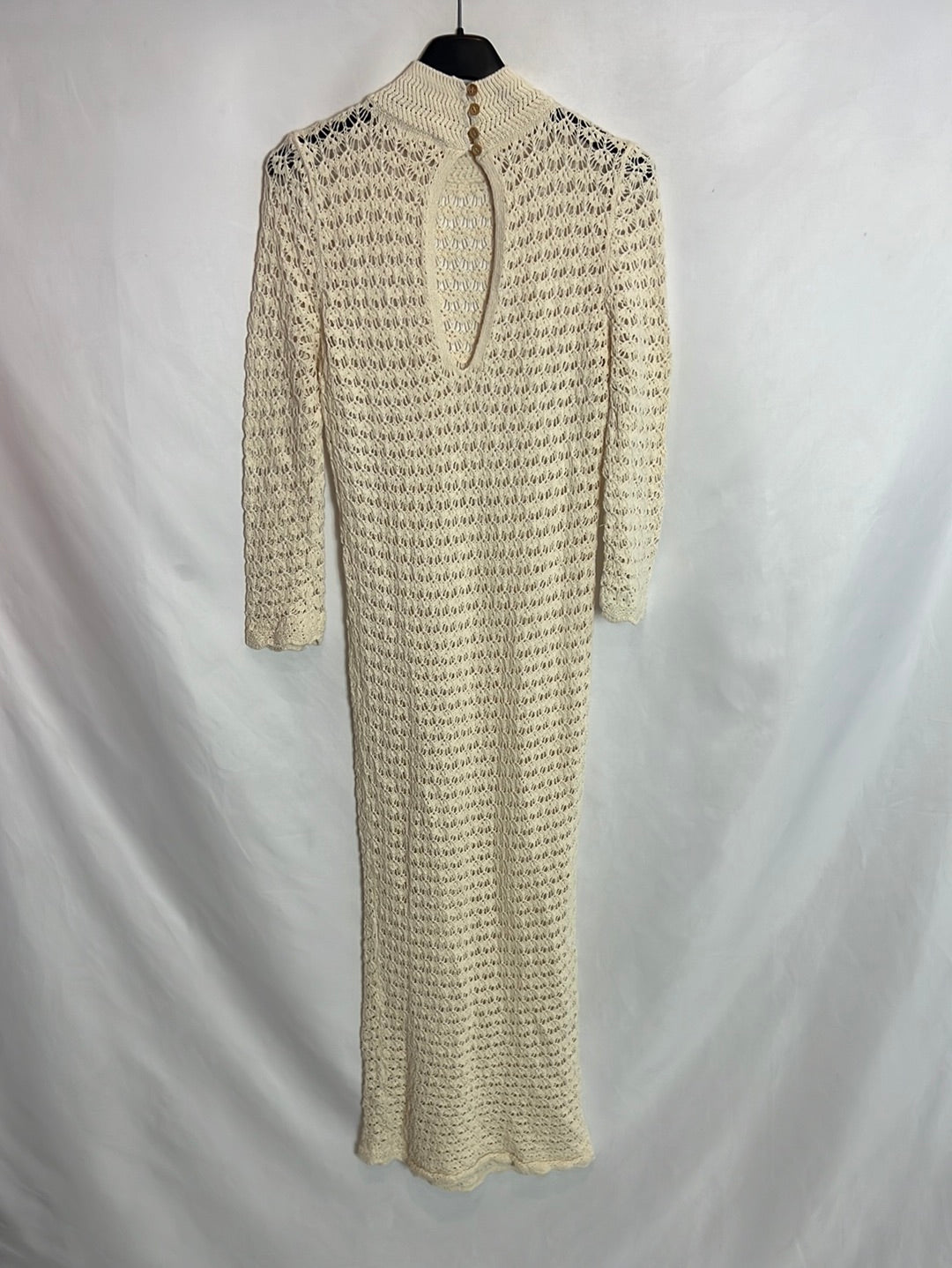 MANGO. Vestido midi troquelado Ts