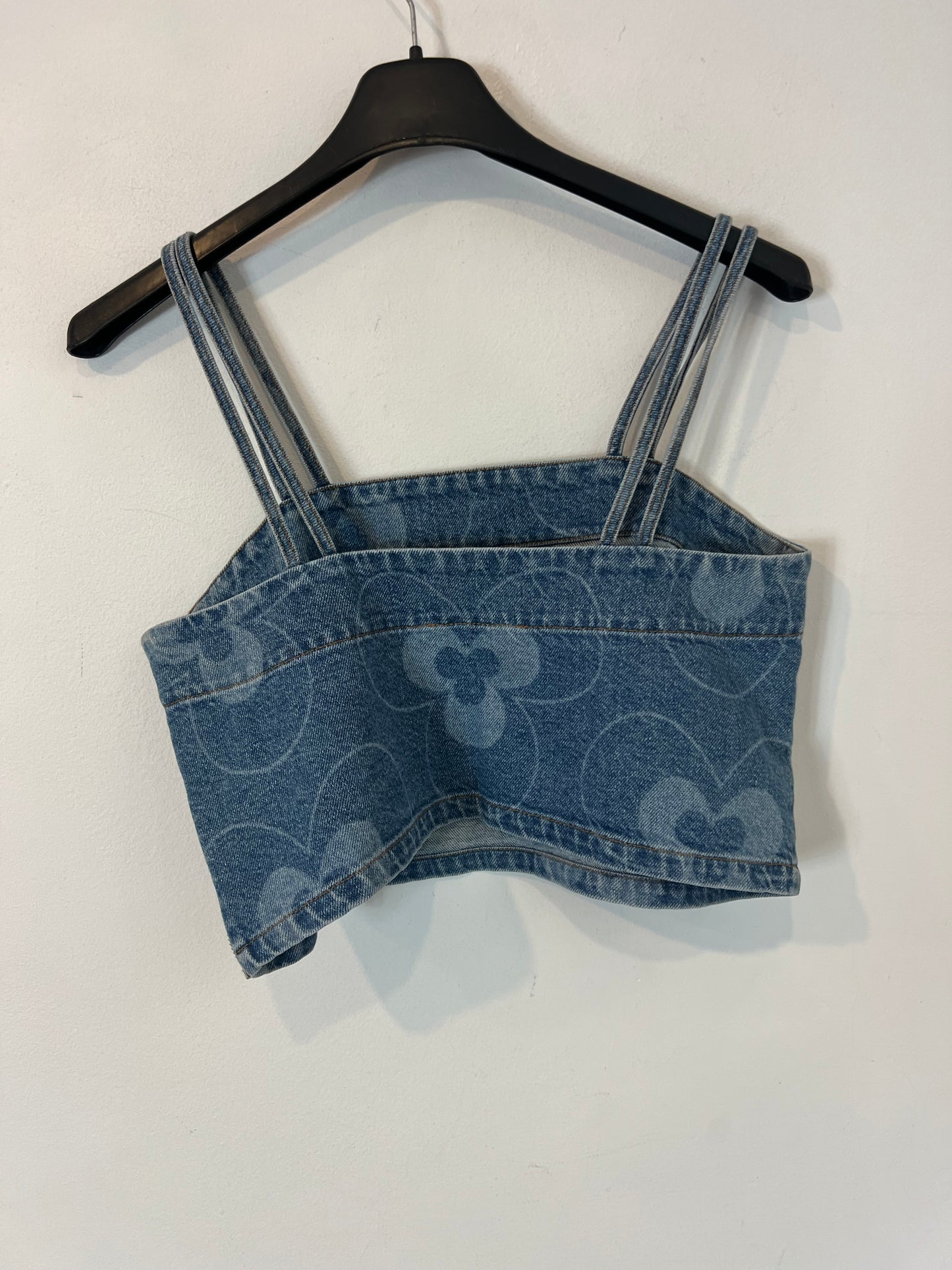 HOSBJERG. Printed denim top. T.S.