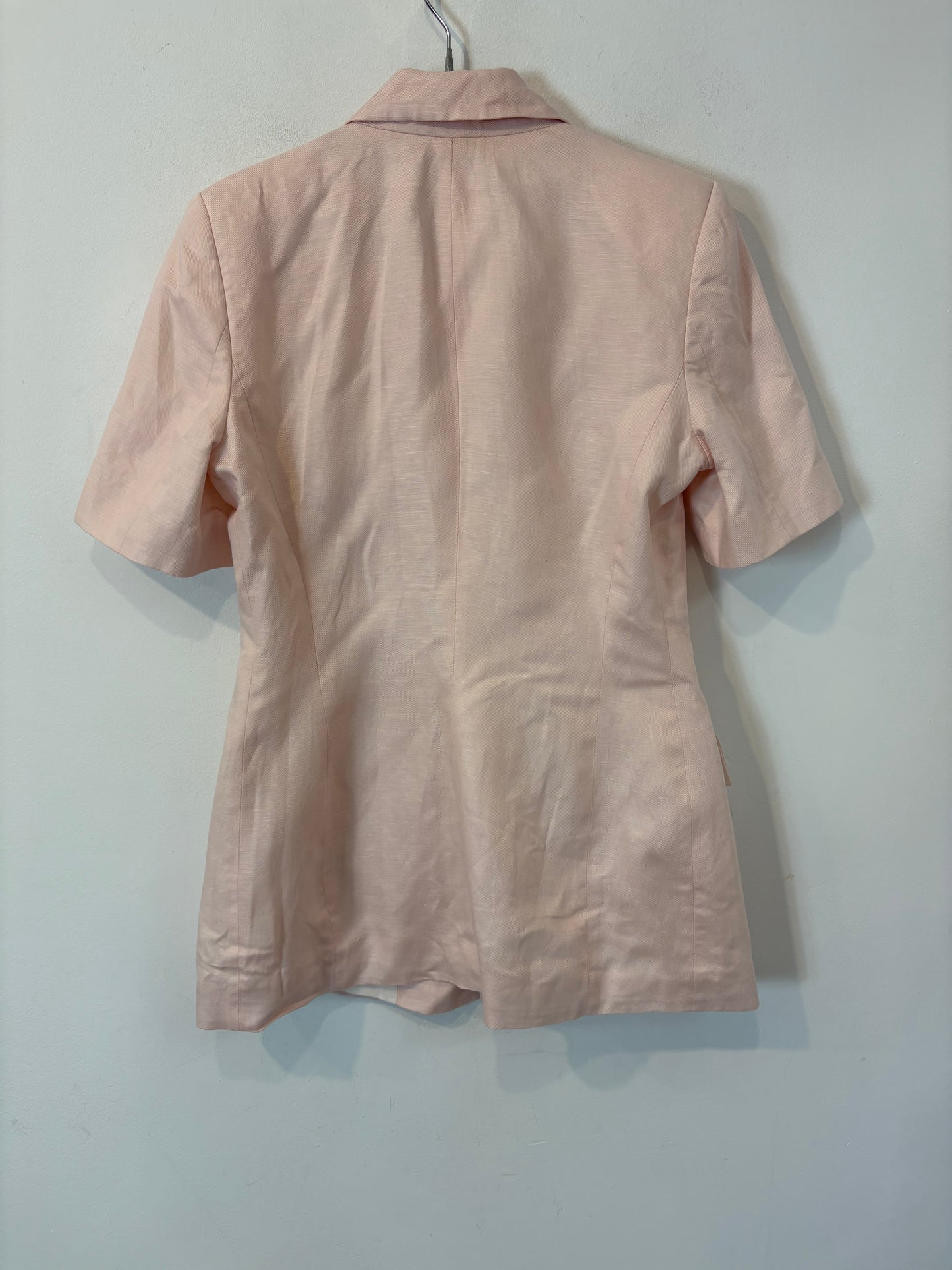 ZARA. Chaqueta rosa con lino