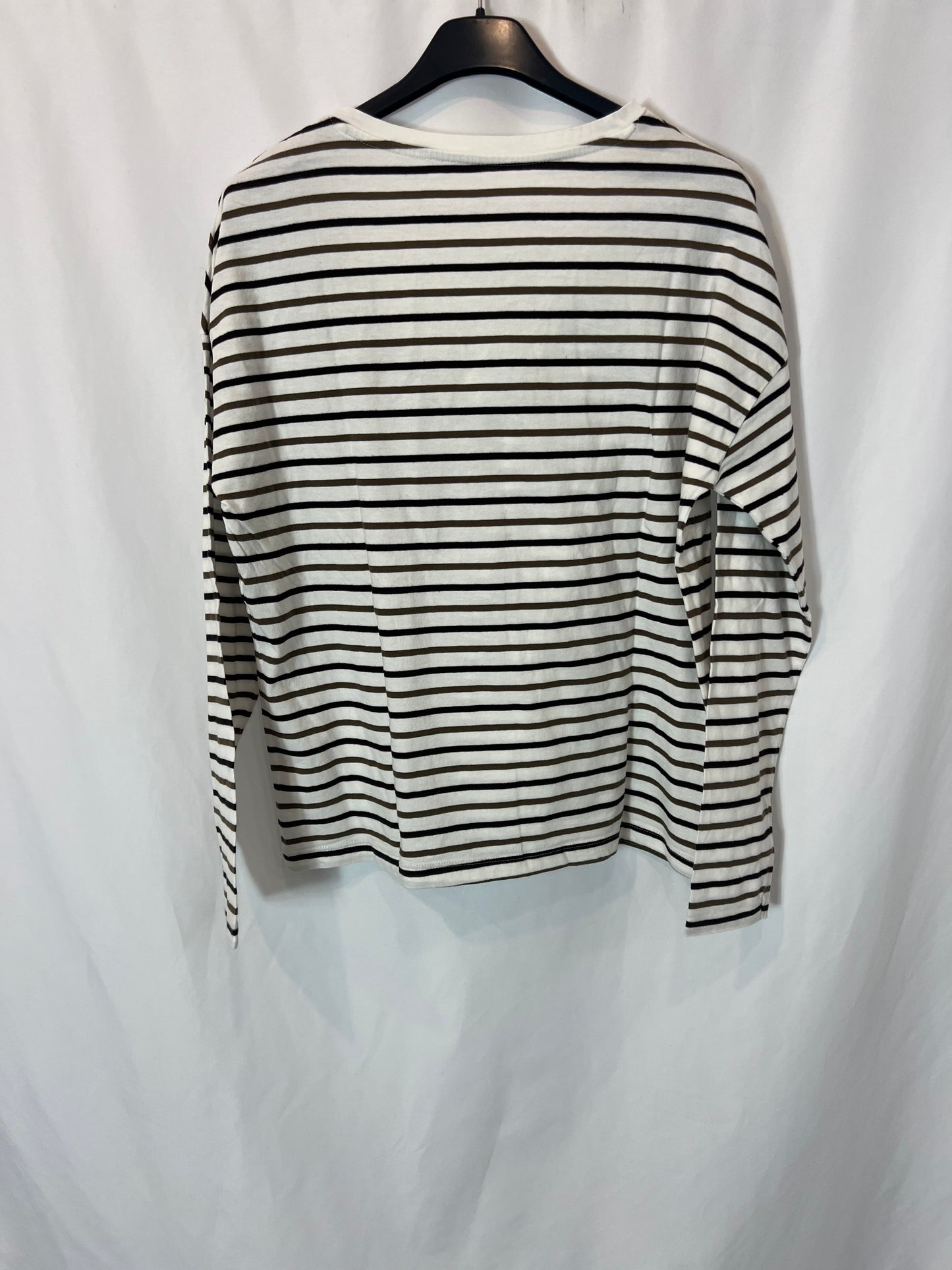 MANGO. Camiseta manga larga rayas. T S