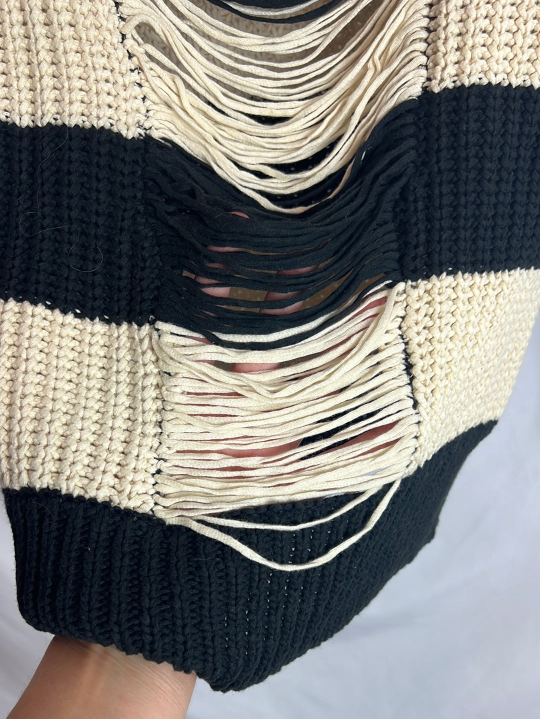 THE HIP TEE. Jersey rayas detalles. T S/M