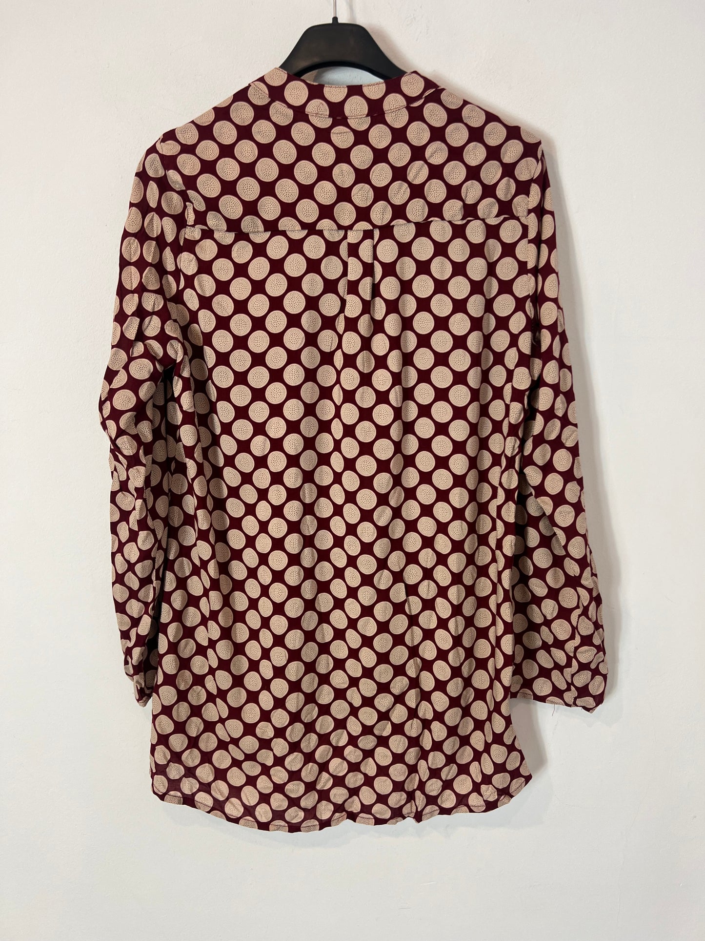 VIO VIA. Printed burgundy blouse. TS