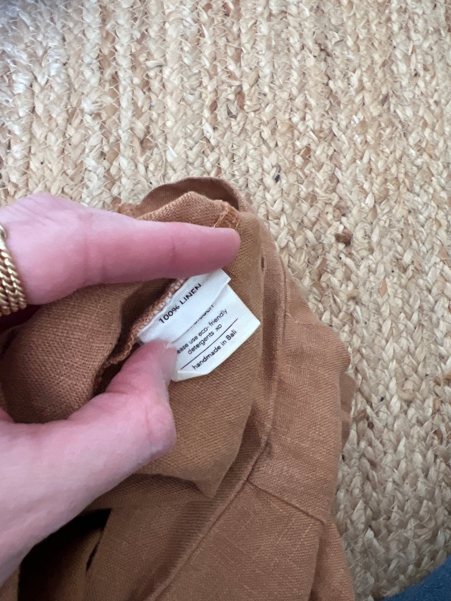 YOLI&OTIS. Camel linen trousers Ts/m