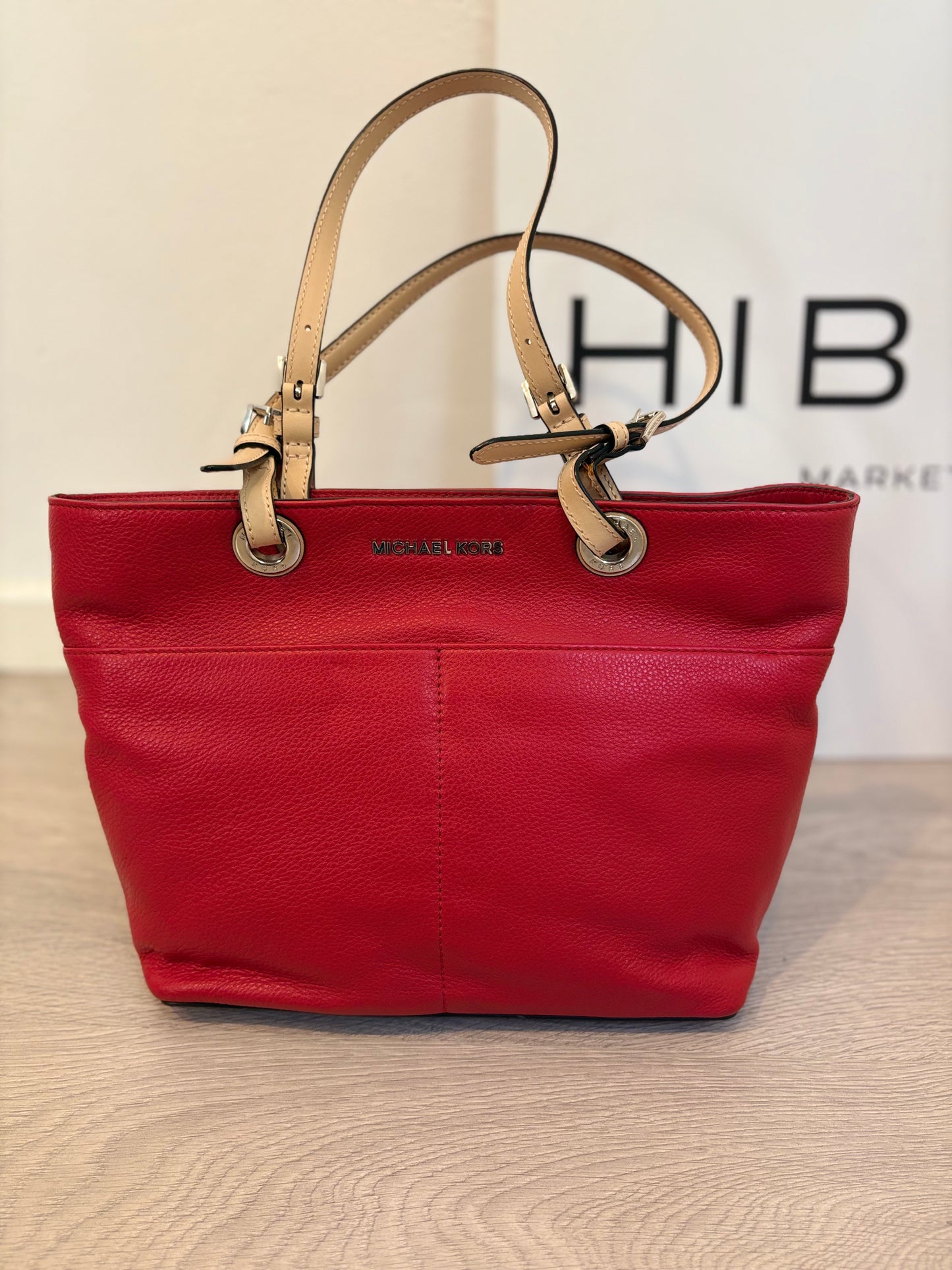 MICHAELKORS. Bolso rojo piel